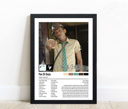 Vybz Kartel | Pon Di Gaza | Custom Album Cover Poster Print