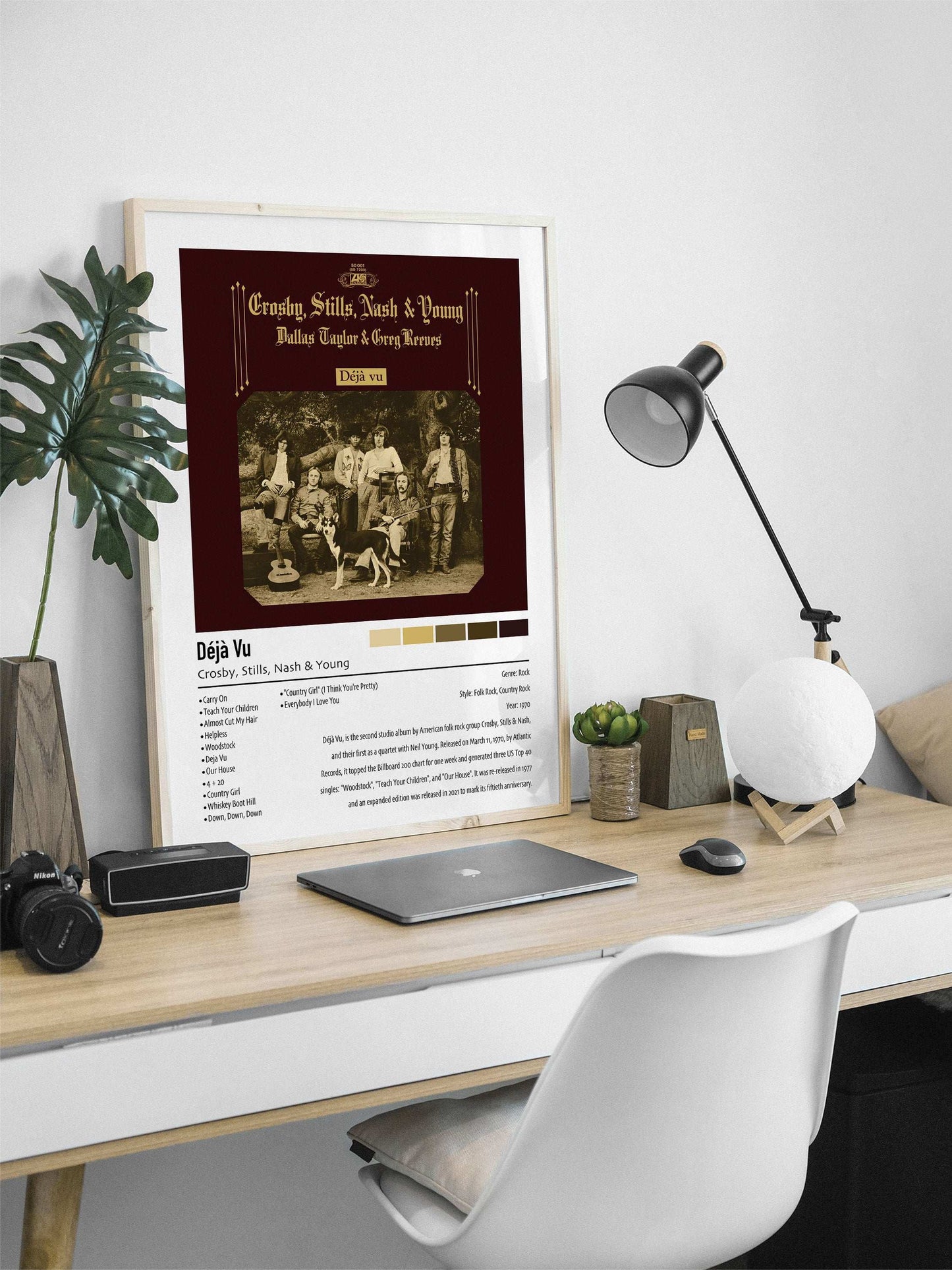 Crosby, Stills, Nash & Young | Déjà Vu | Custom Album Cover Poster Print