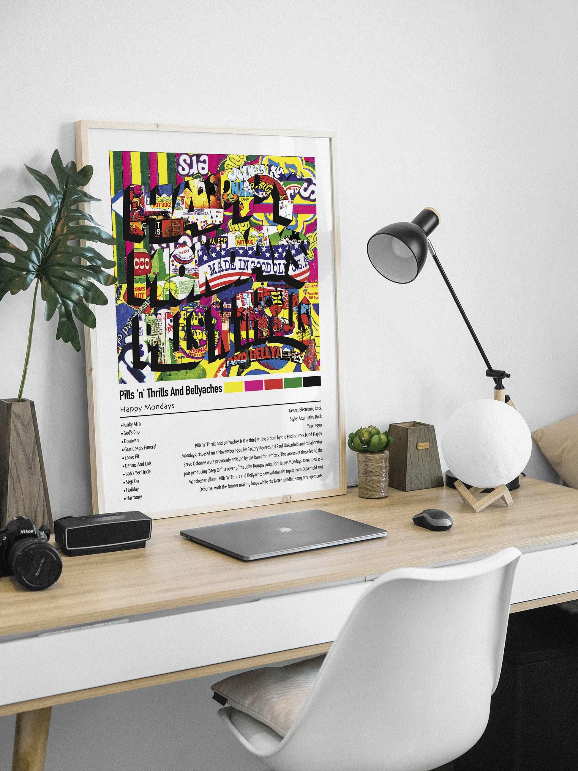 Happy Mondays | Pills 'n' Thrills And Bellyaches | Custom Album Cover Poster Print