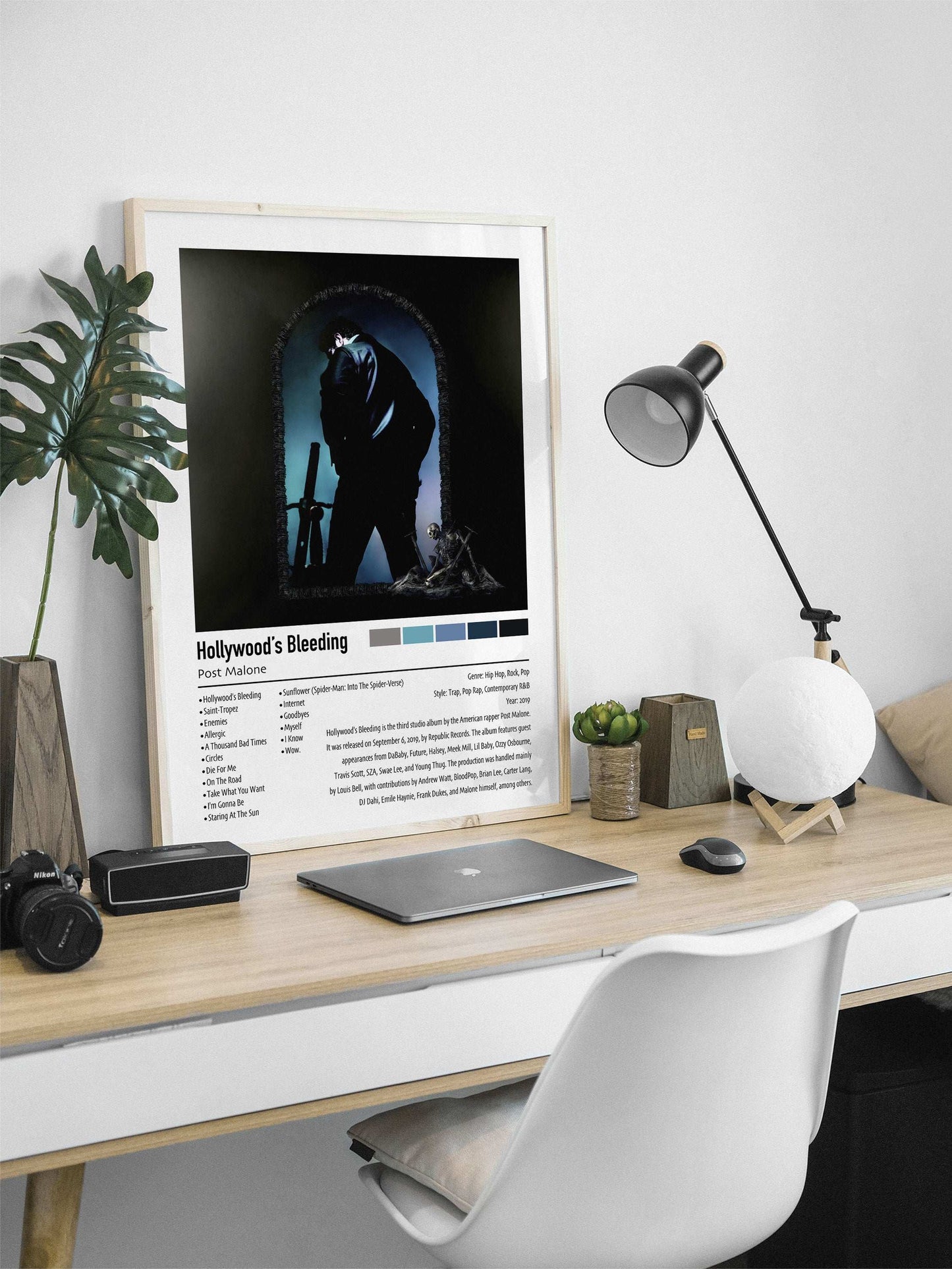 Post Malone | Hollywood's Bleeding | Custom Album Cover Poster Print