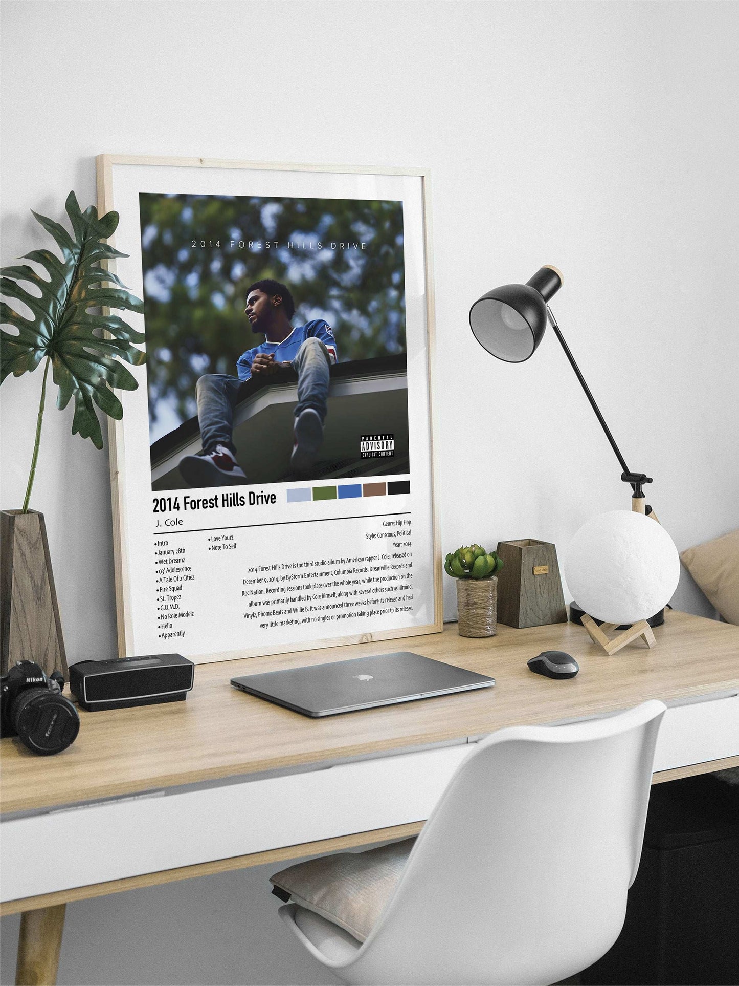 J. Cole | 2014 Forest Hills Drive | Custom Album Cover Poster Print