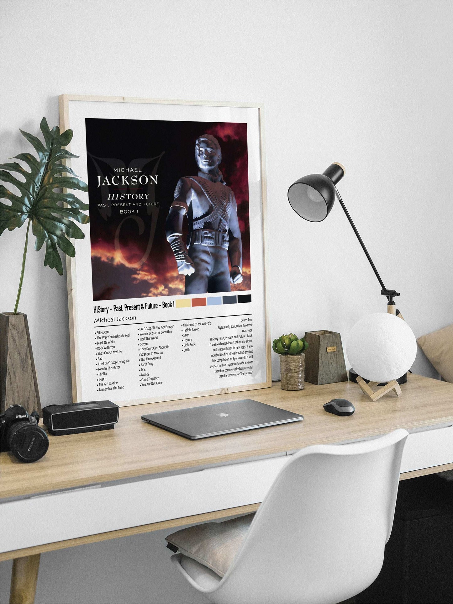 Michael Jackson | HIStory - Past Present & Future - Book I | Custom Album Cover Poster Print