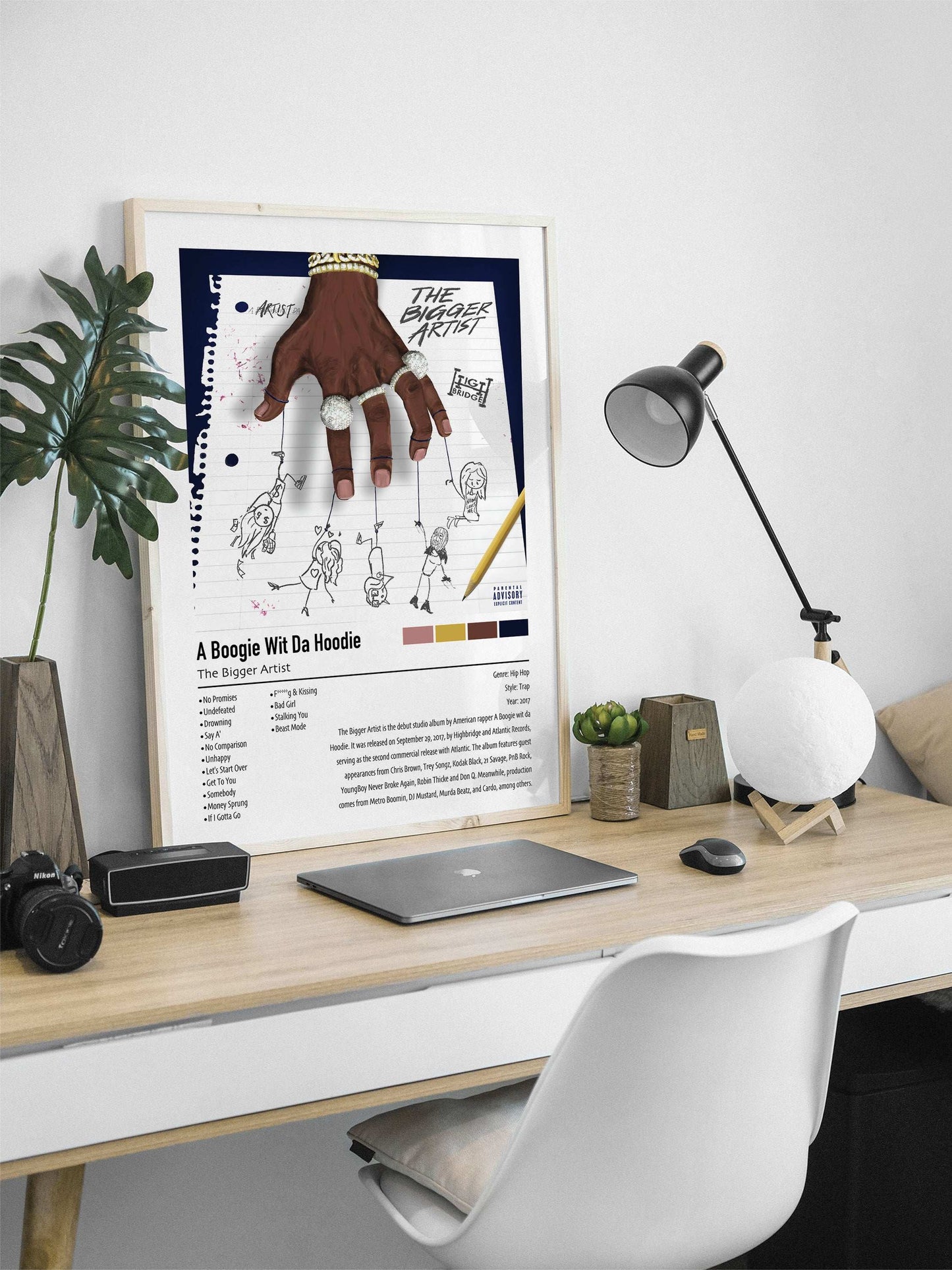 A Boogie Wit Da Hoodie | The Bigger Artist | Custom Album Cover Poster Print