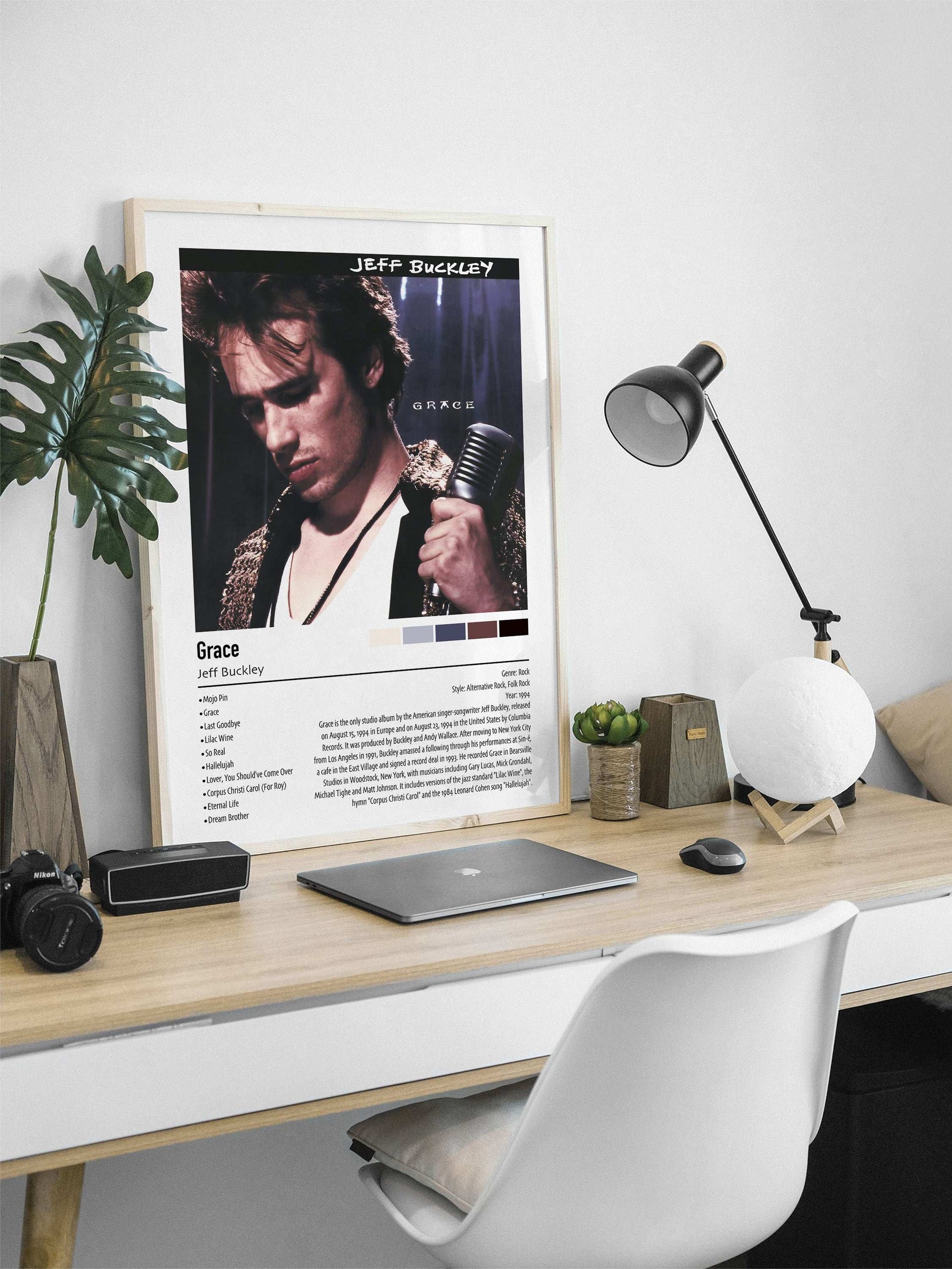 Jeff Buckley | Grace | Custom Album Cover Poster Print