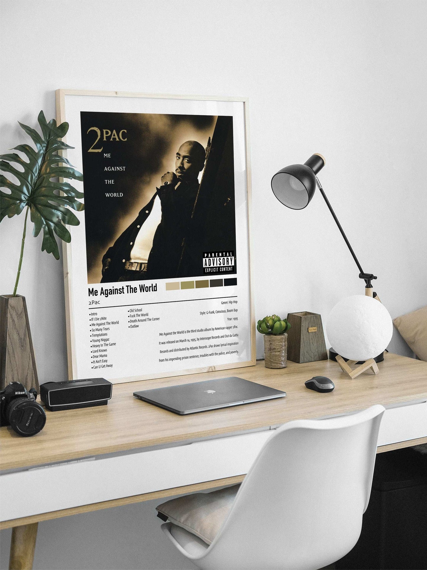 2pac | Me Against The World | Custom Album Cover Poster Print