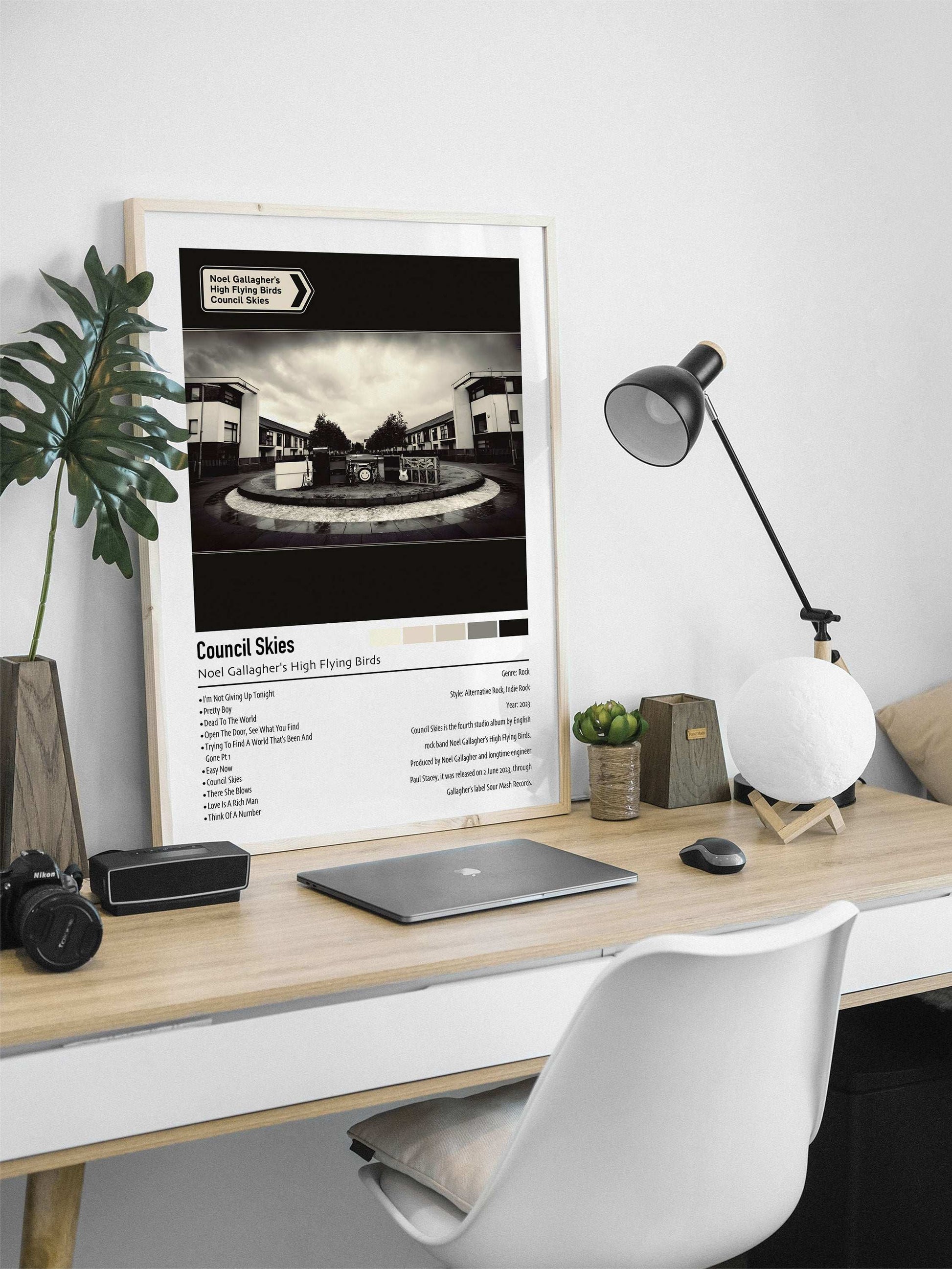 Noel Gallagher's High Flying Birds | Council Skies | Custom Album Cover Poster Print