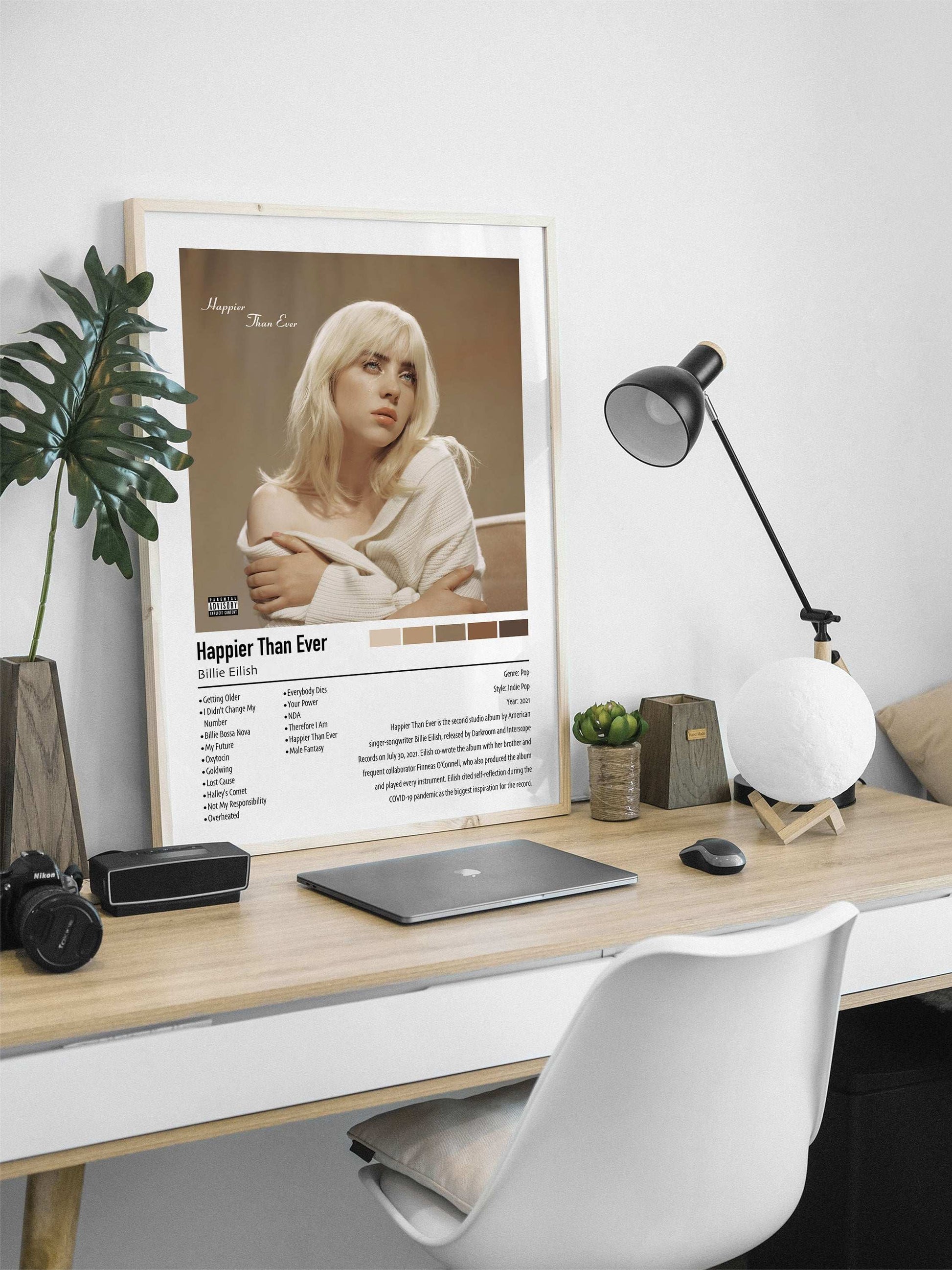 Billie Eilish | Happier Than Ever | Custom Album Cover Poster Print