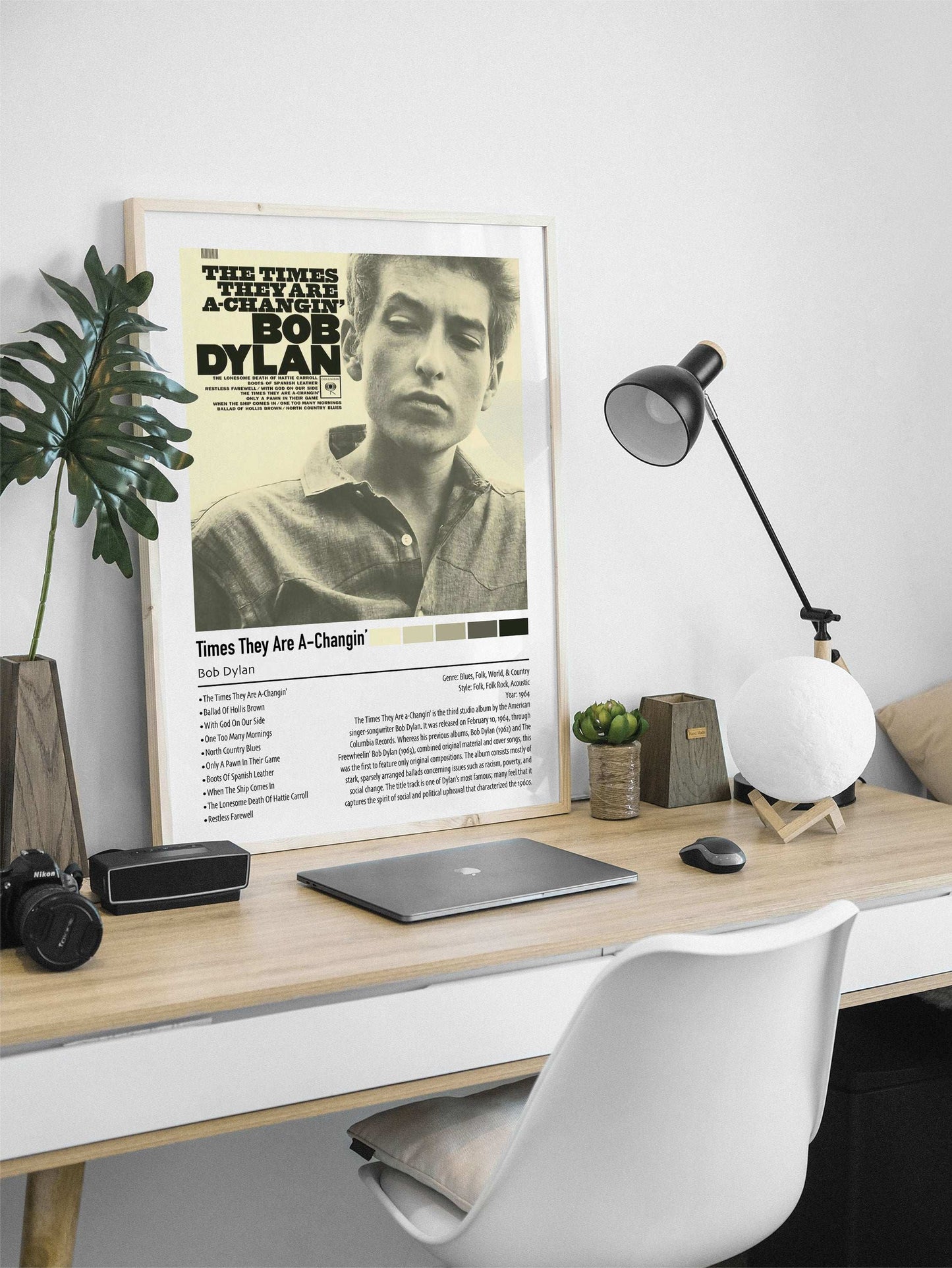 Bob Dylan | Times They Are A-Changin' | Custom Album Cover Poster Print