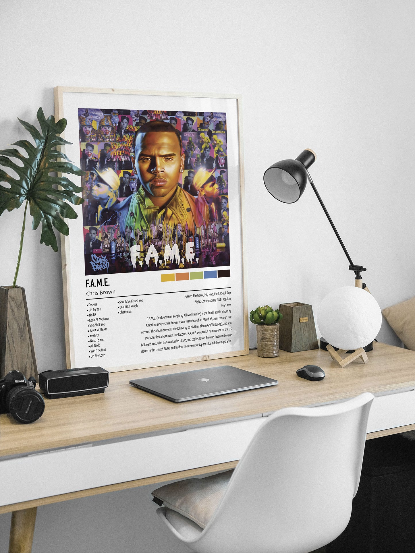 Chris Brown | F.A.M.E. | Custom Album Cover Poster Print