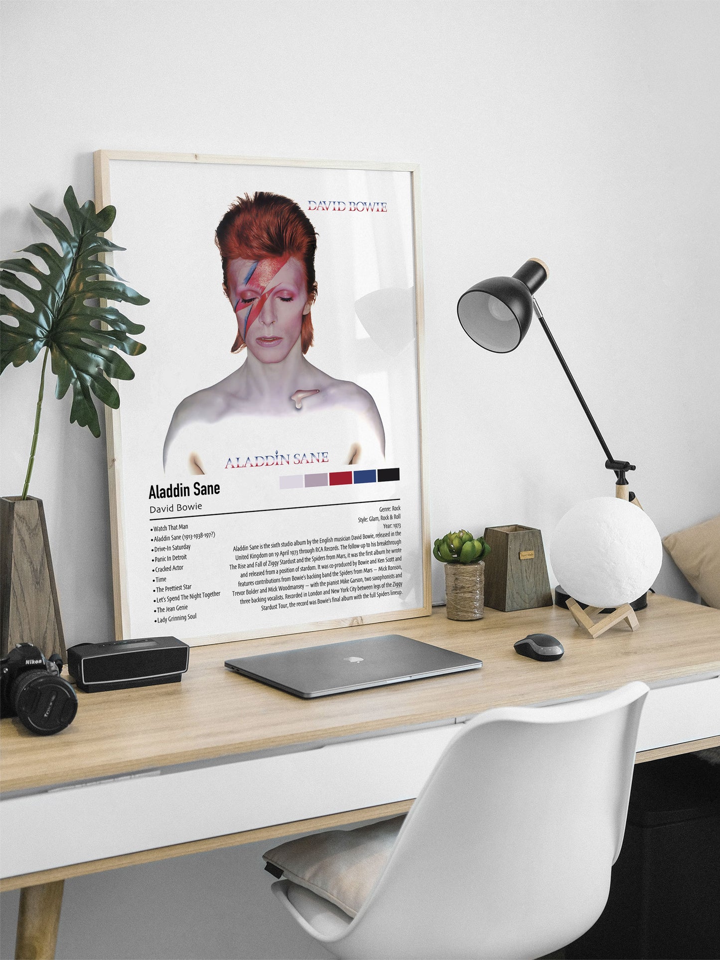 David Bowie | Aladdin Sane | Custom Album Cover Poster Print