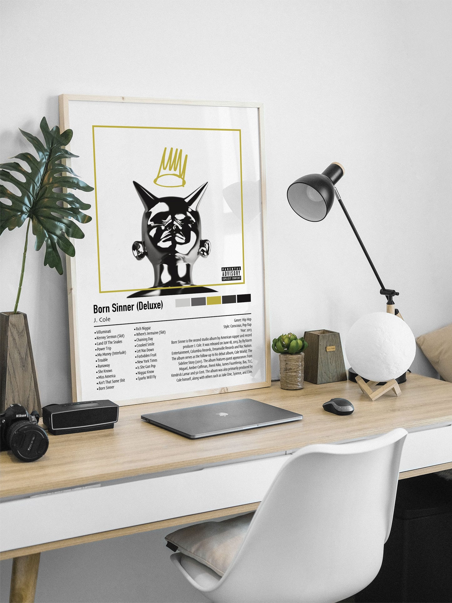 J. Cole | Born Sinner (Deluxe) | Custom Album Cover Poster Print