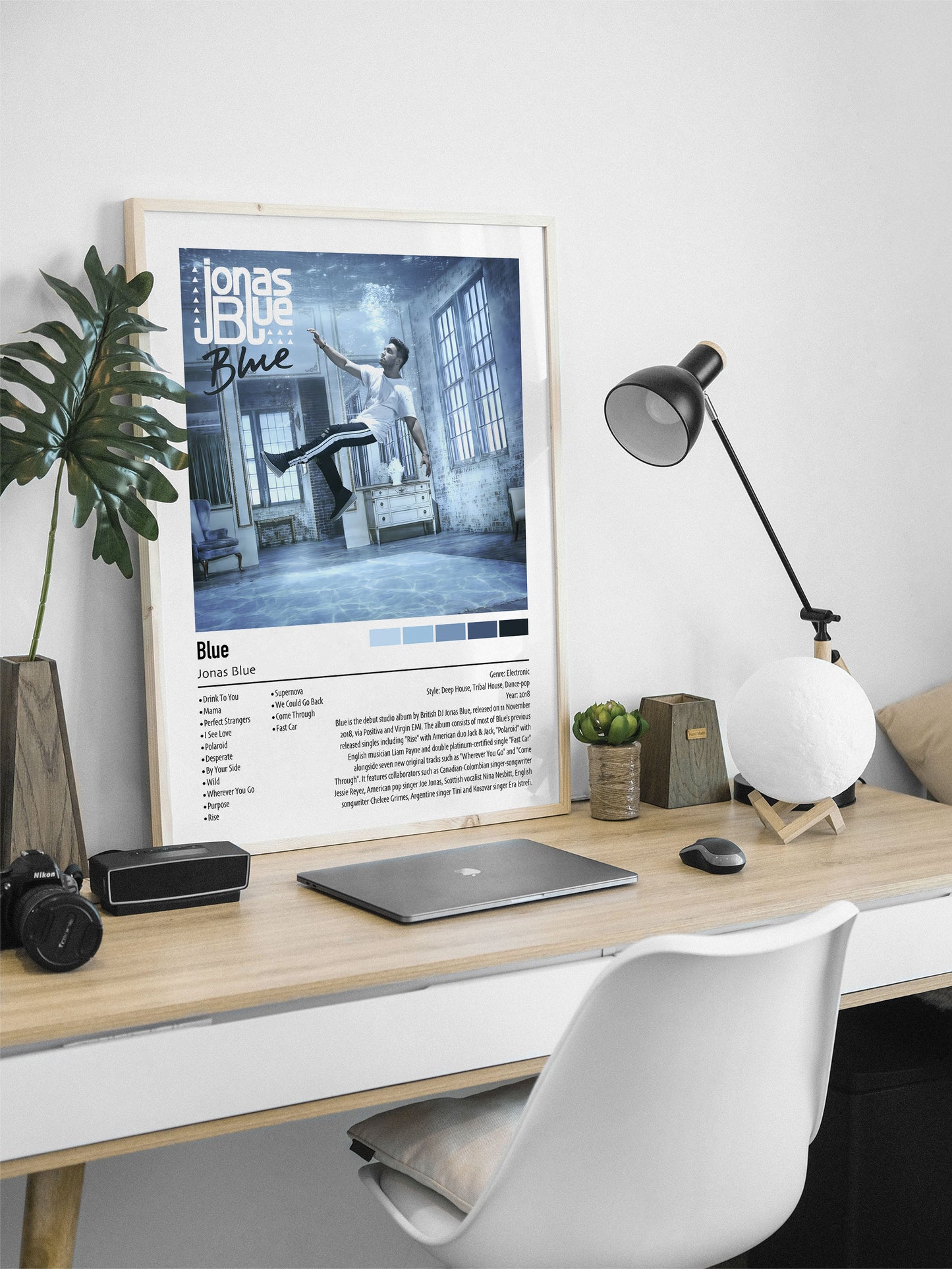 Jonas Blue | Blue | Custom Album Cover Poster Print