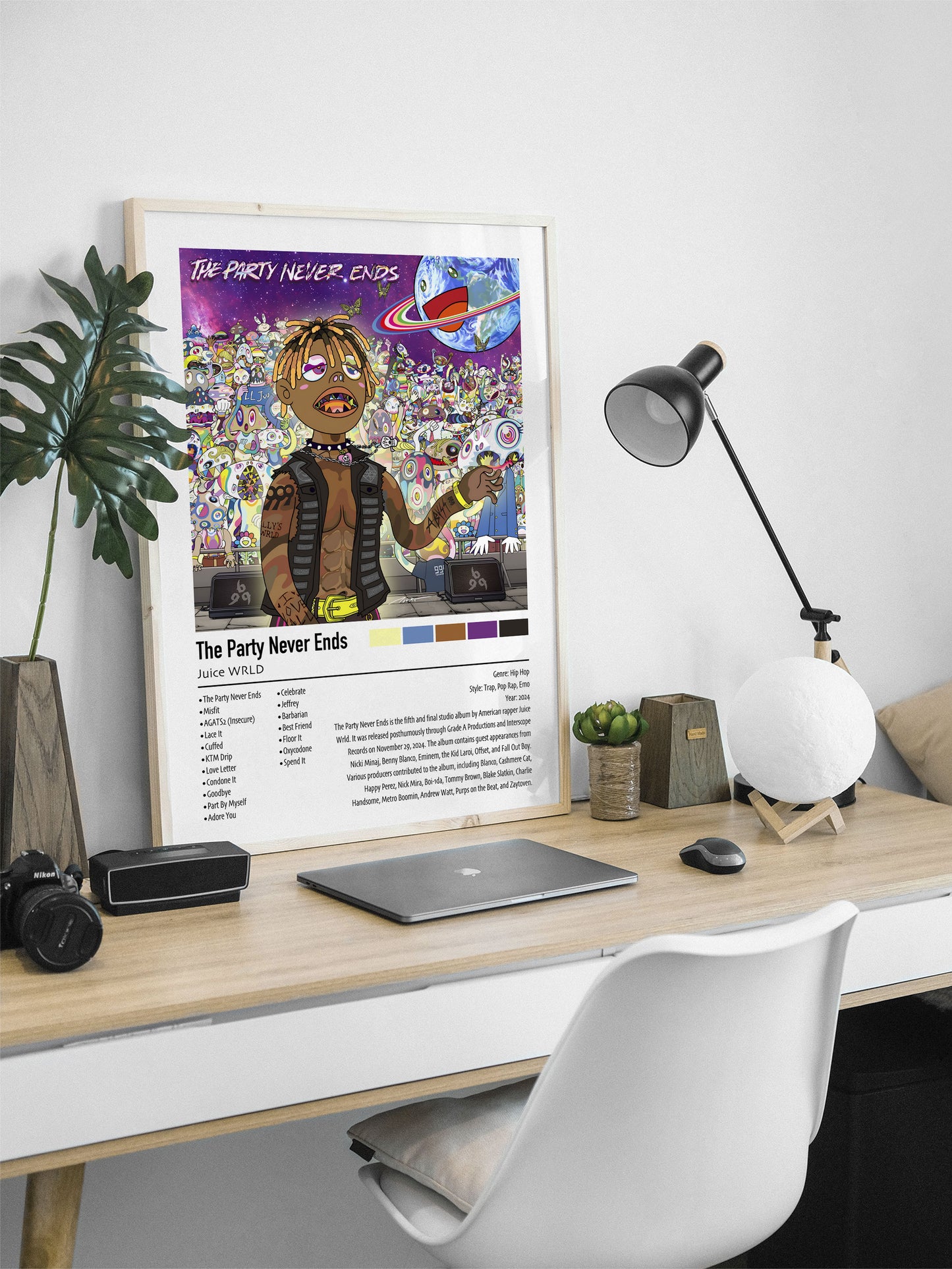Juice WRLD | The Party Never Ends | Custom Album Cover Poster Print