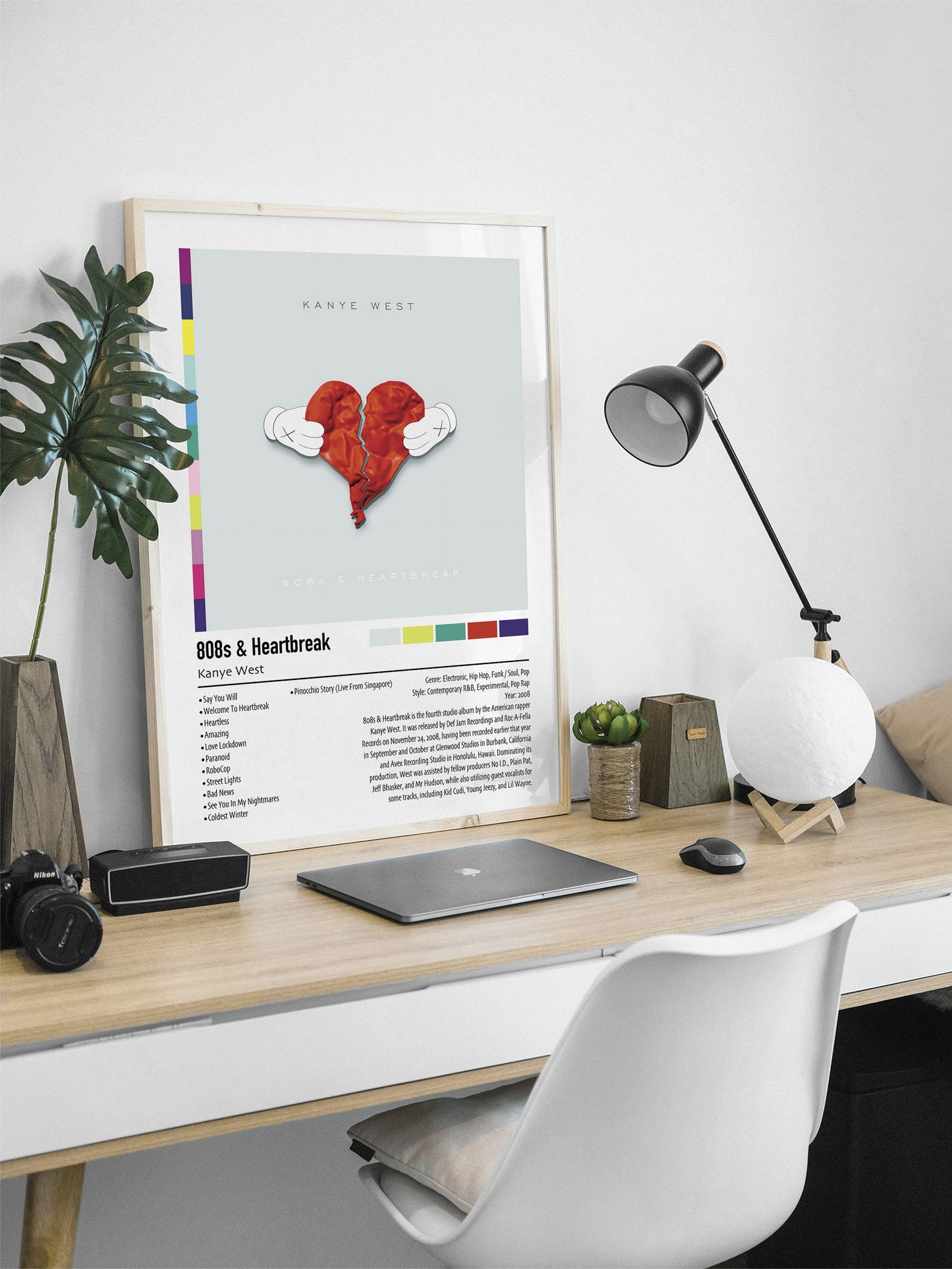 Kanye West | 808s & Heartbreak | Custom Album Cover Poster Print