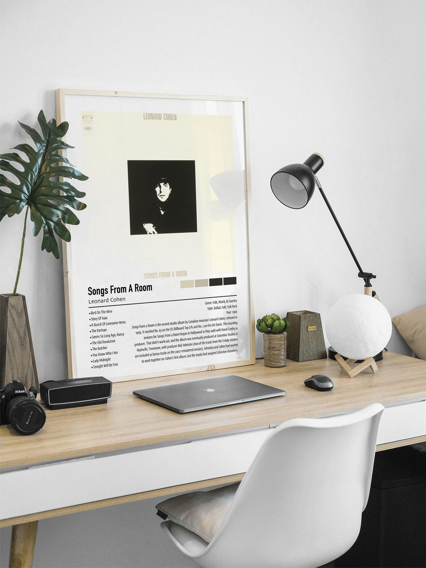 Leonard Cohen | Songs From A Room | Custom Album Cover Poster Print