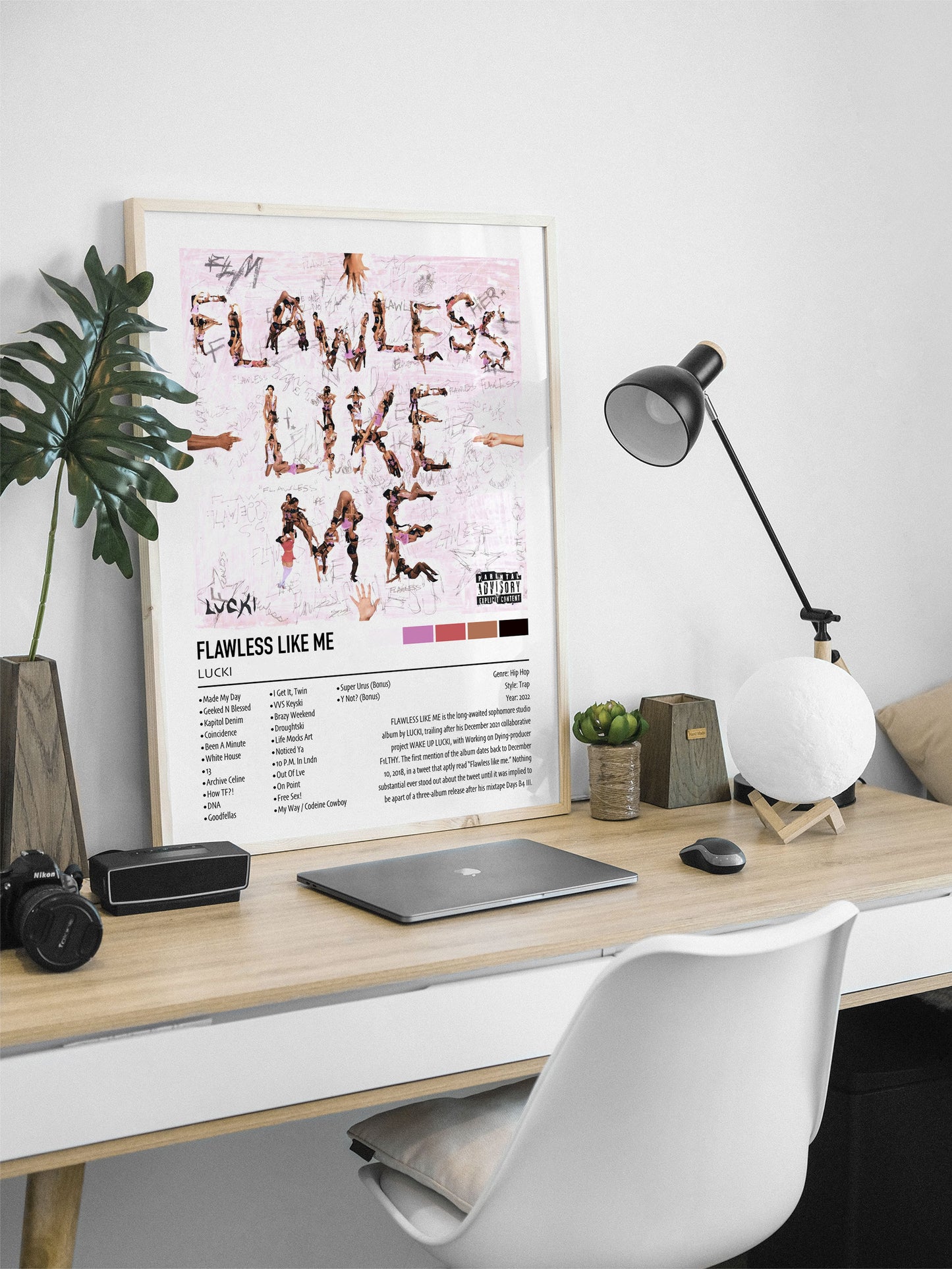 LUCKI | FLAWLESS LIKE ME | Custom Album Cover Poster Print