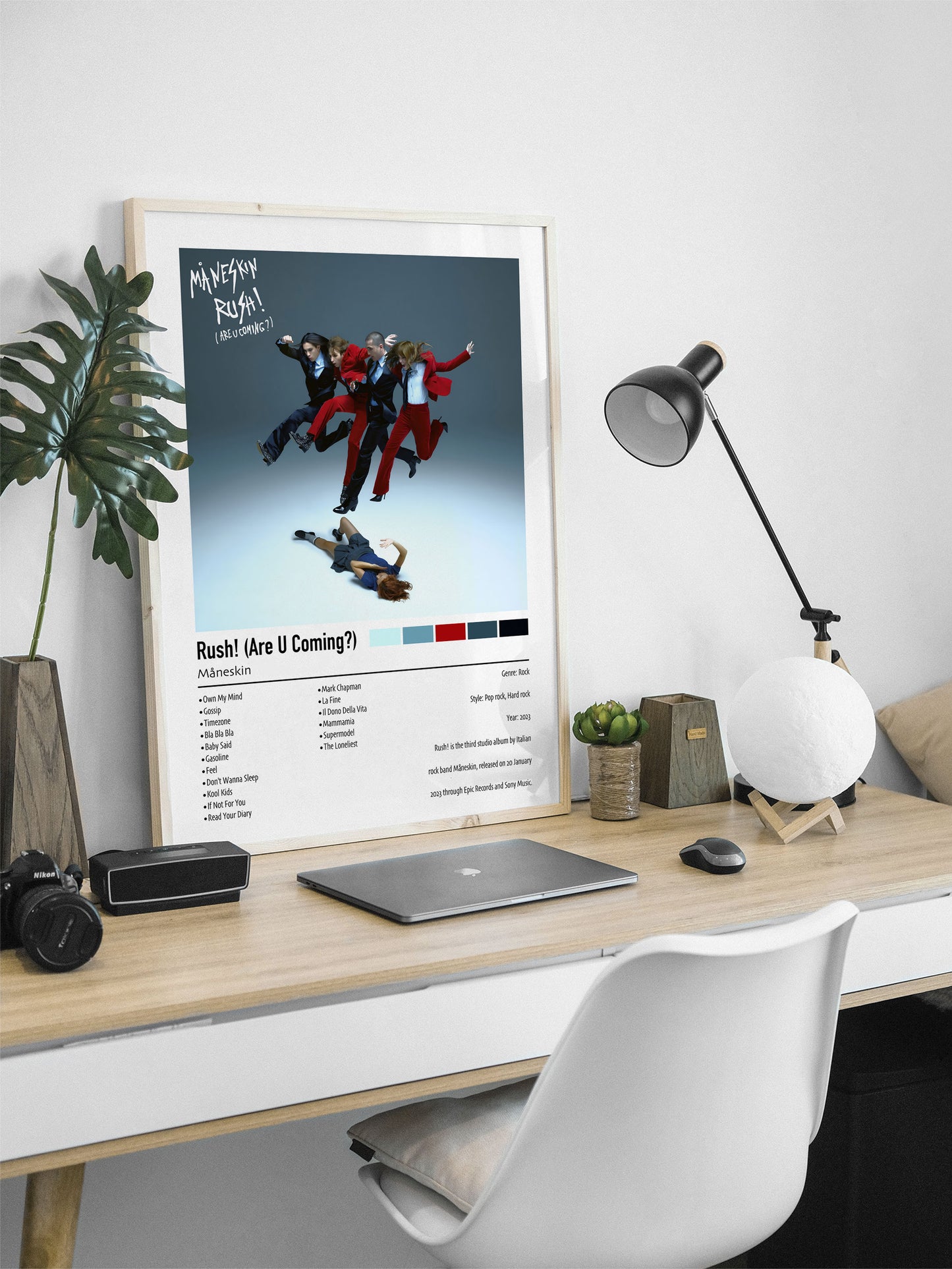 Mäneskin | Rush! (Are U Coming?) | Custom Album Cover Poster Print