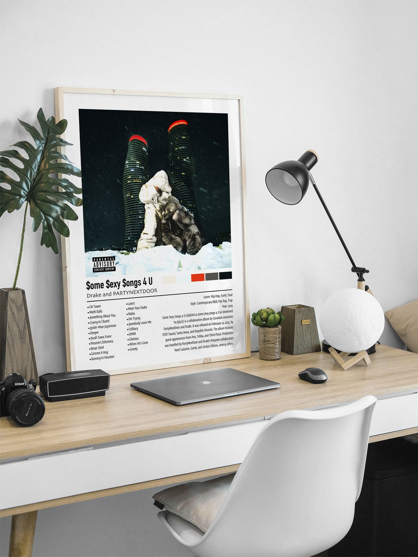 Drake and PARTYNEXTDOOR | $ome $exy $ongs 4 U | Custom Album Cover Poster Print