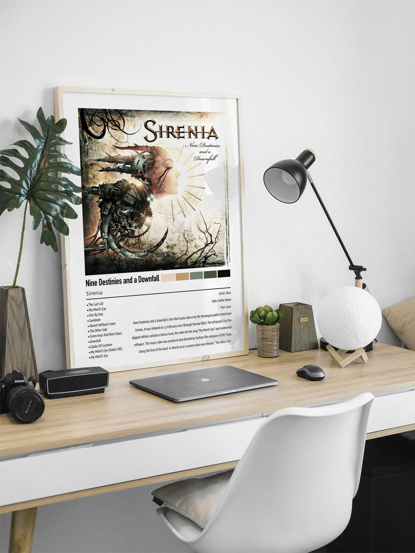 Sirenia | Nine Destinies and a Downfall | Custom Album Cover Poster Print