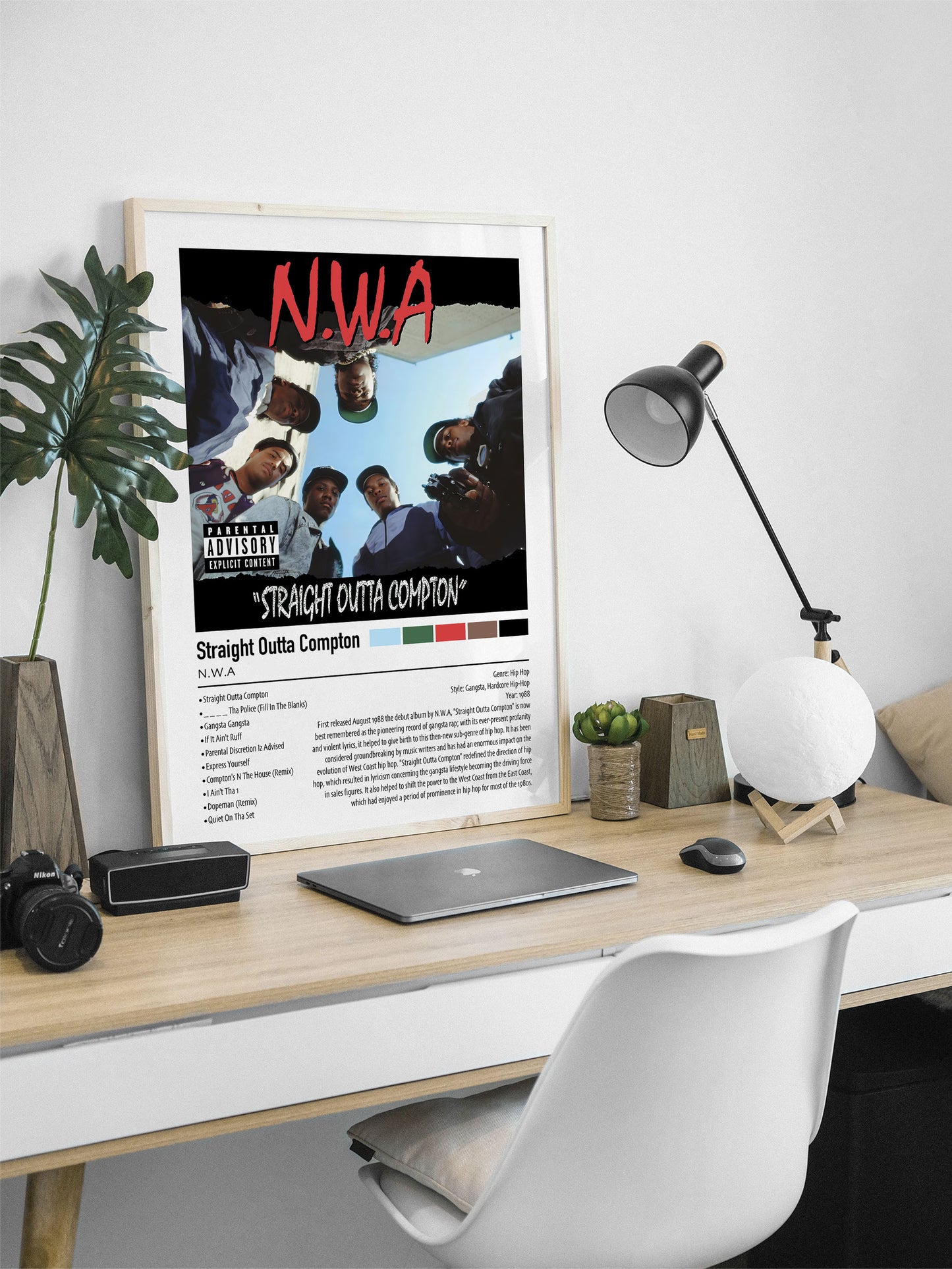 N.W.A. | Straight Outta Compton | Custom Album Cover Poster Print