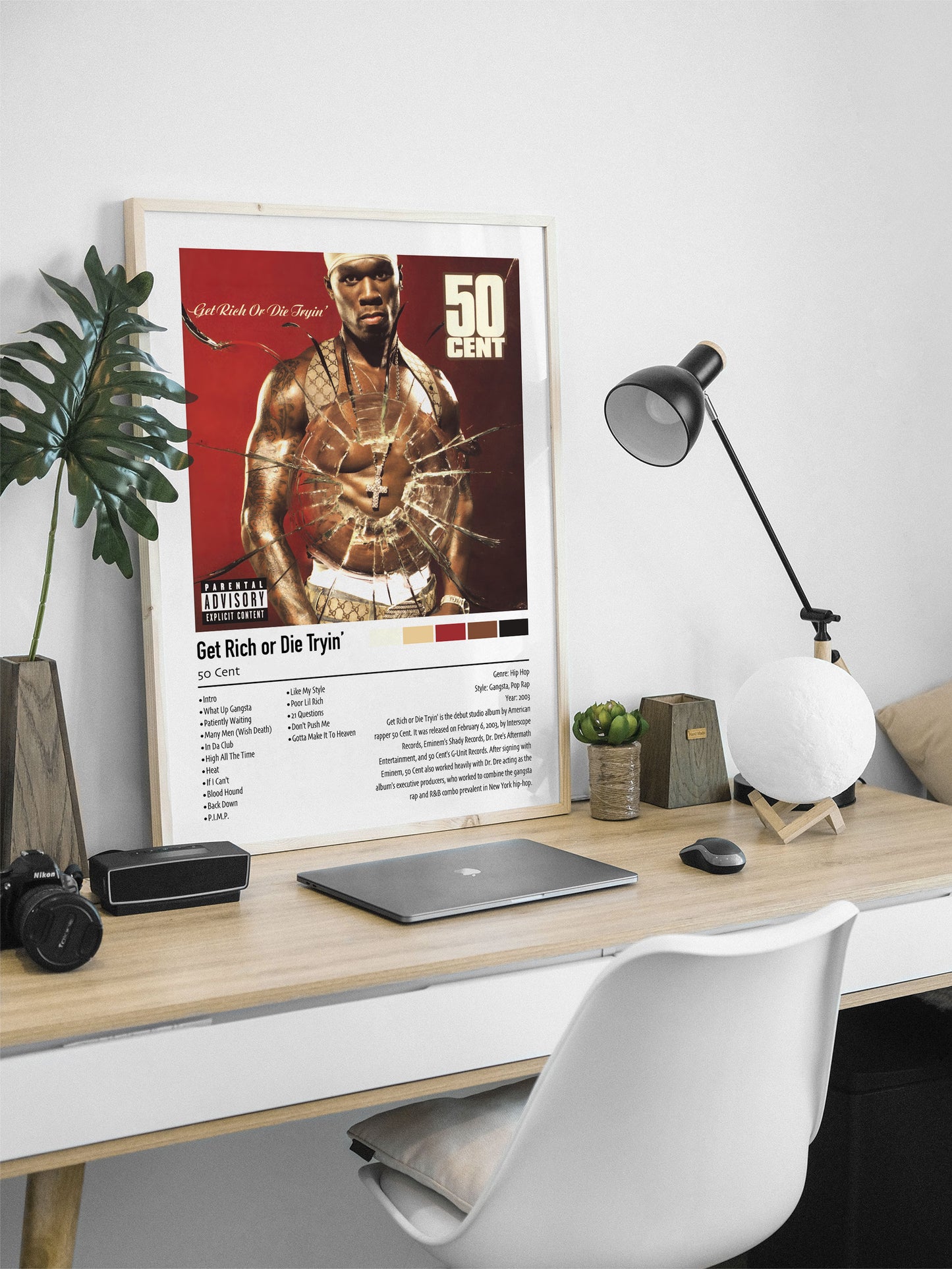 50 Cent | Get Rich or Die Tryin' | Custom Album Cover Poster Print