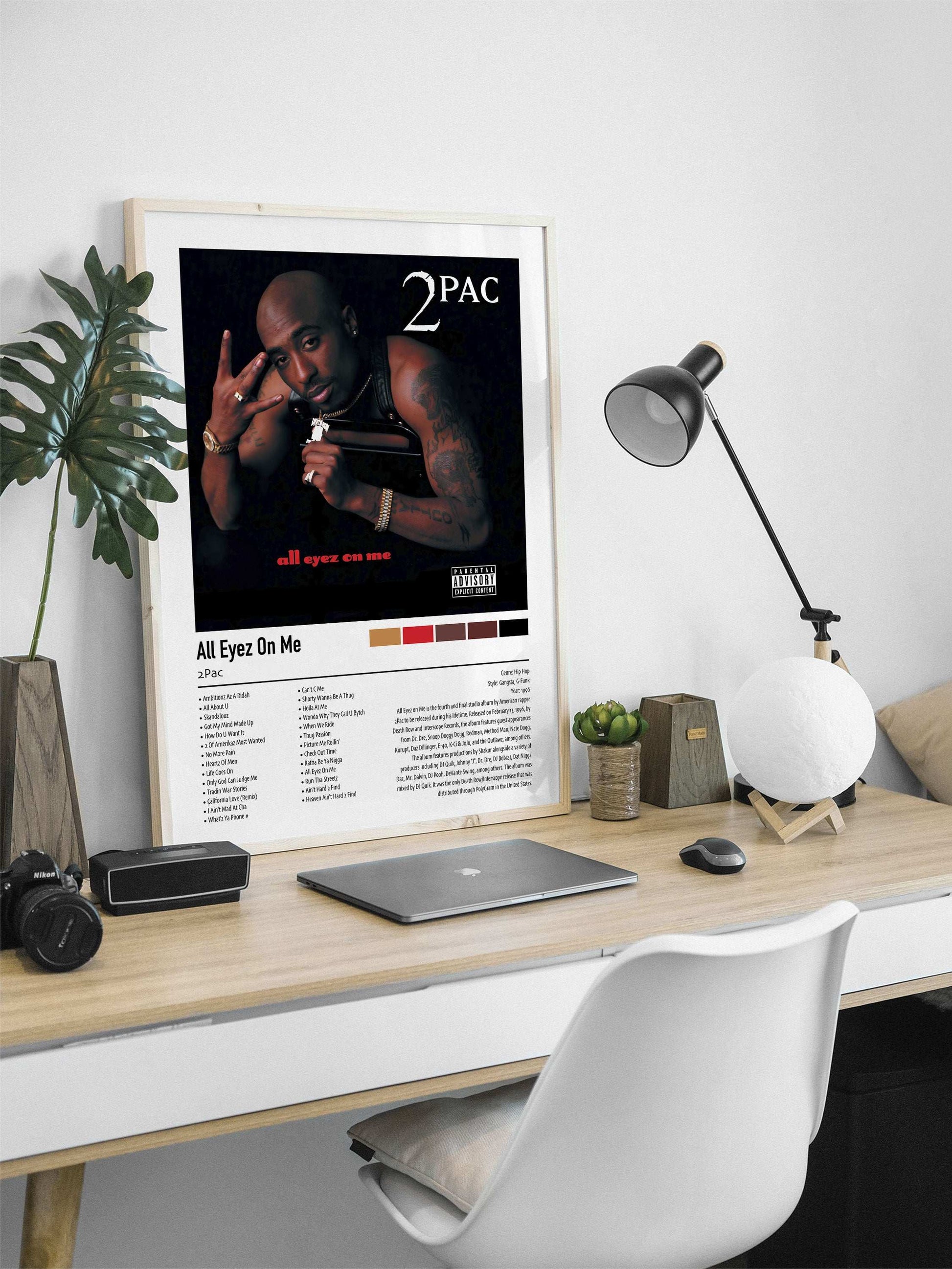 2Pac | All Eyez On Me | Custom Album Cover Poster Print