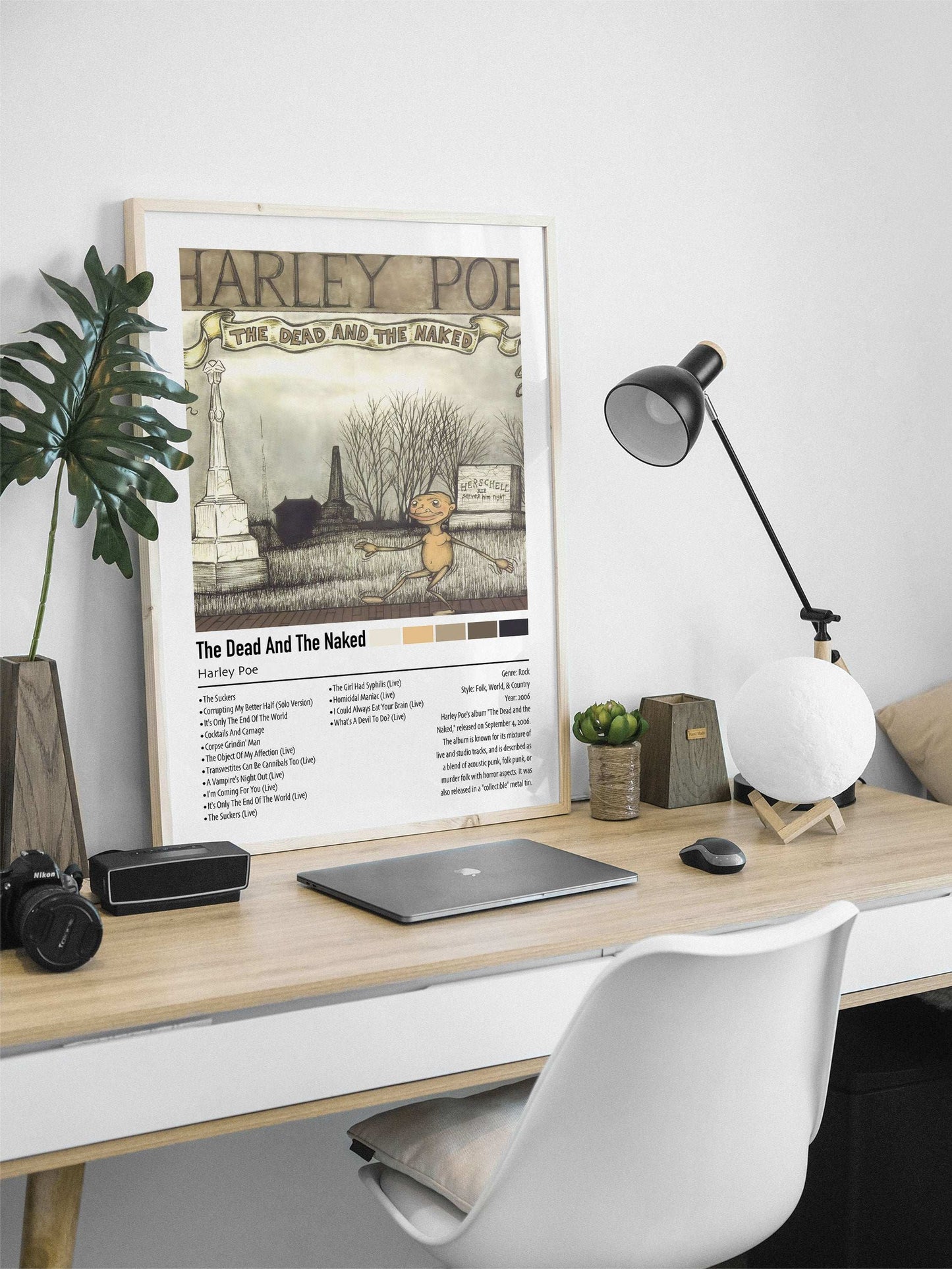 Harley Poe | The Dead and the Naked | Custom Album Cover Poster Print