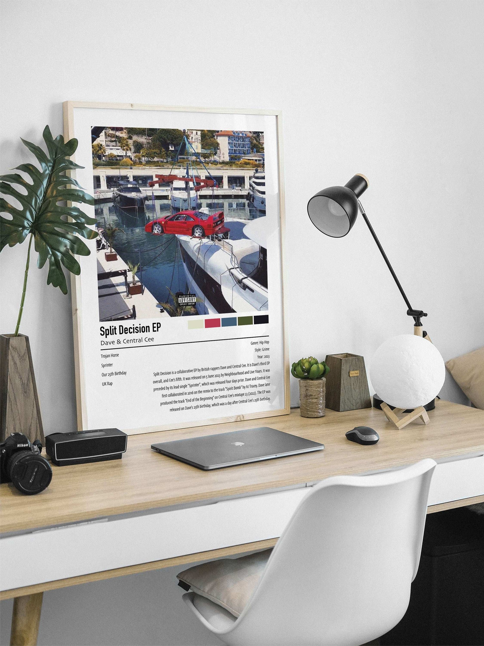 Dave & Central Cee | Split Decision EP | Custom Album Cover Poster Print