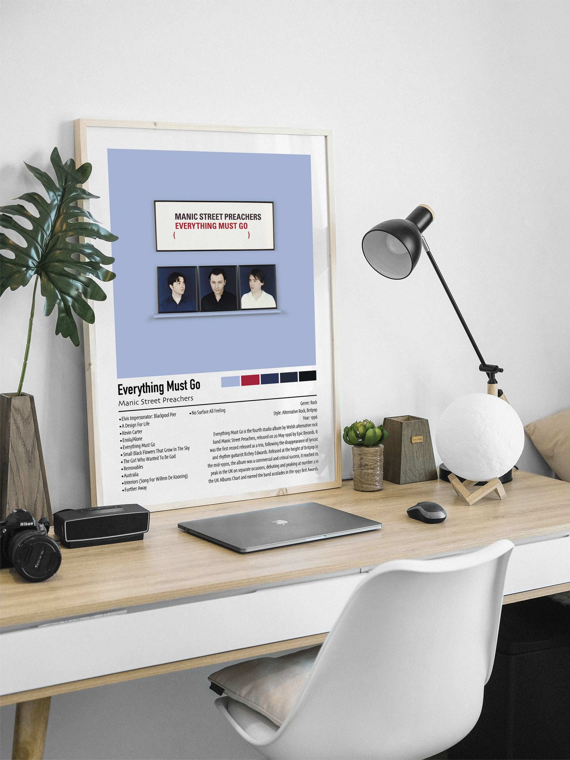 Manic Street Preachers | Everything Must Go | Custom Album Cover Poster Print