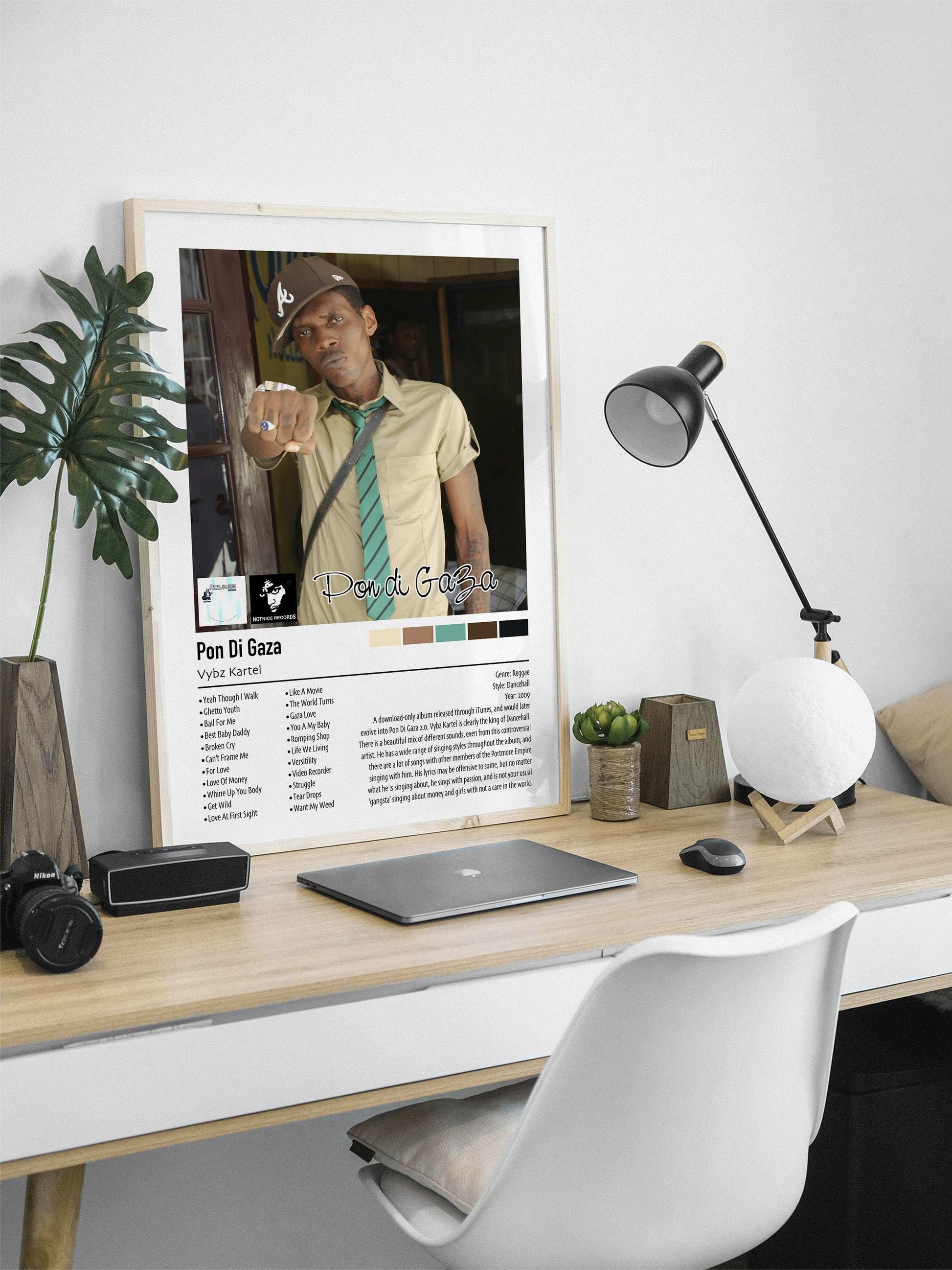 Vybz Kartel | Pon Di Gaza | Custom Album Cover Poster Print