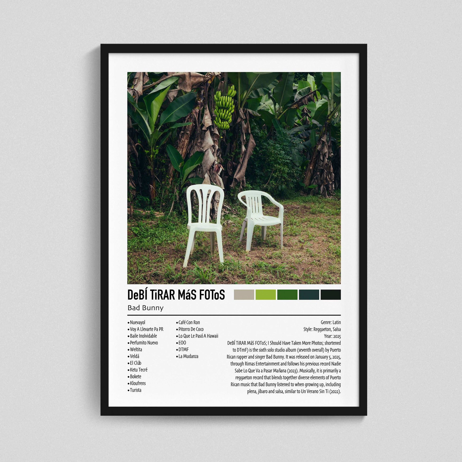 Bad Bunny | DeBi TiRAR MáS FOTOS | Custom Album Cover Poster Print