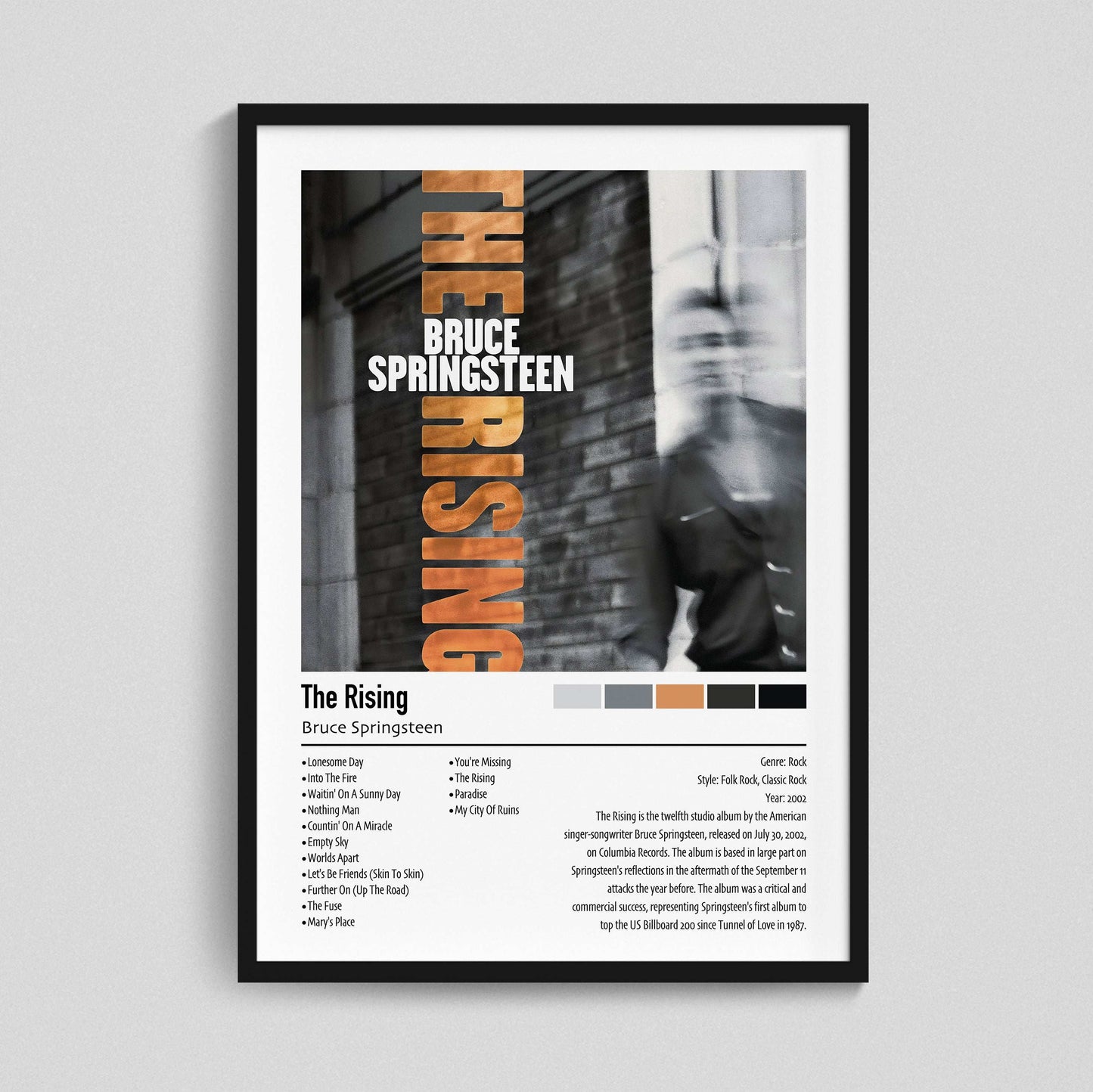 Bruce Springsteen | The Rising | Custom Album Cover Poster Print