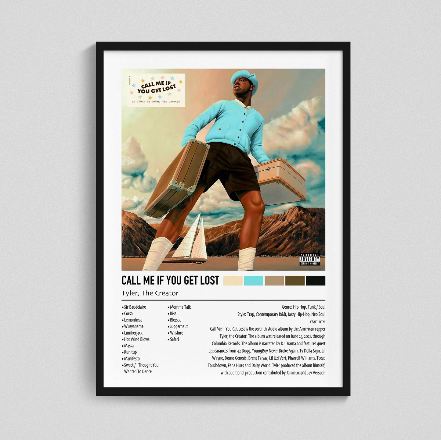 Tyler, The Creator | CALL ME IF YOU GET LOST (Alternate Cover) | Custom Album Cover Poster Print