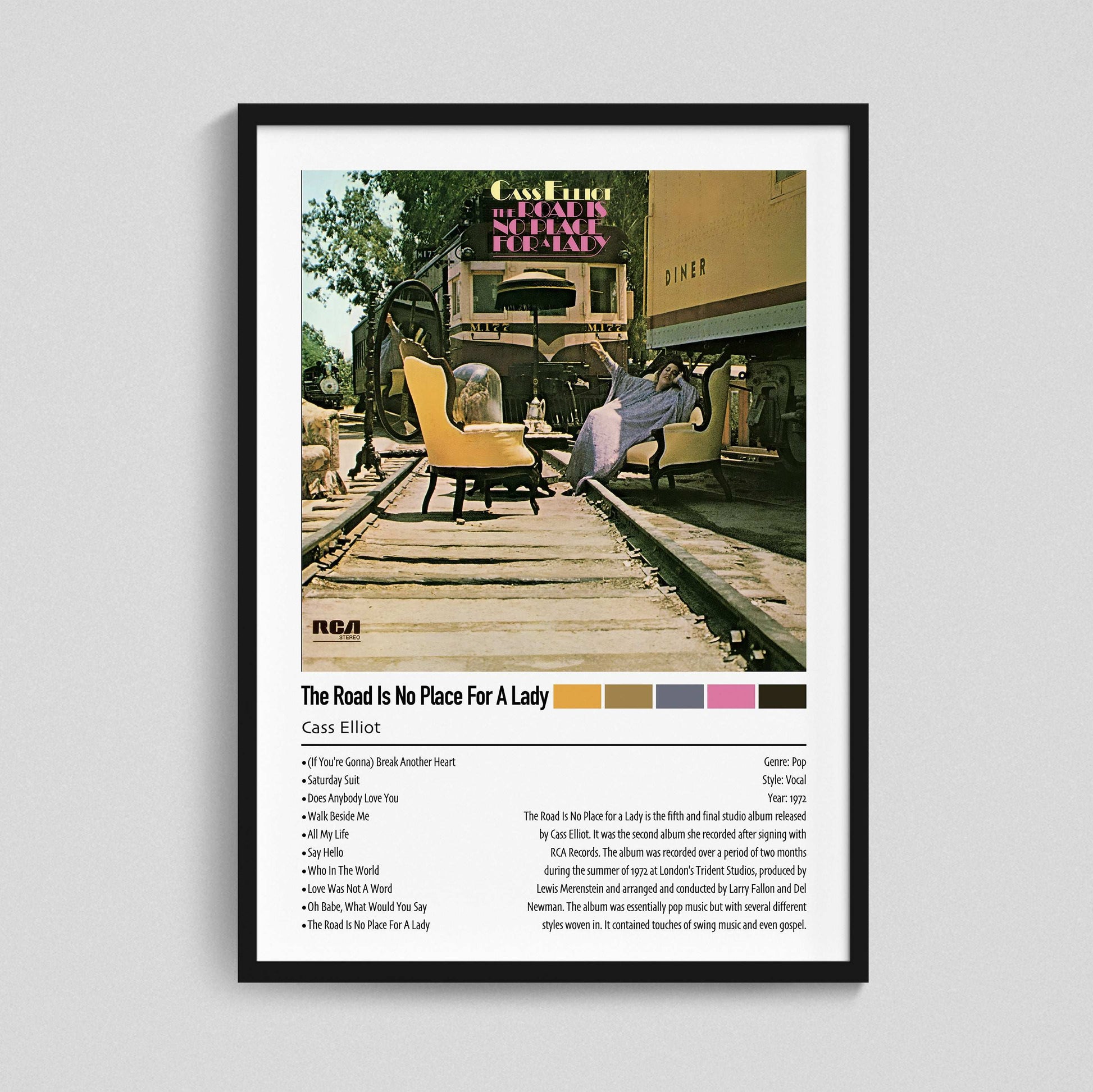 Cass Elliot | The Road Is No Place For A Lady | Custom Album Cover Poster Print