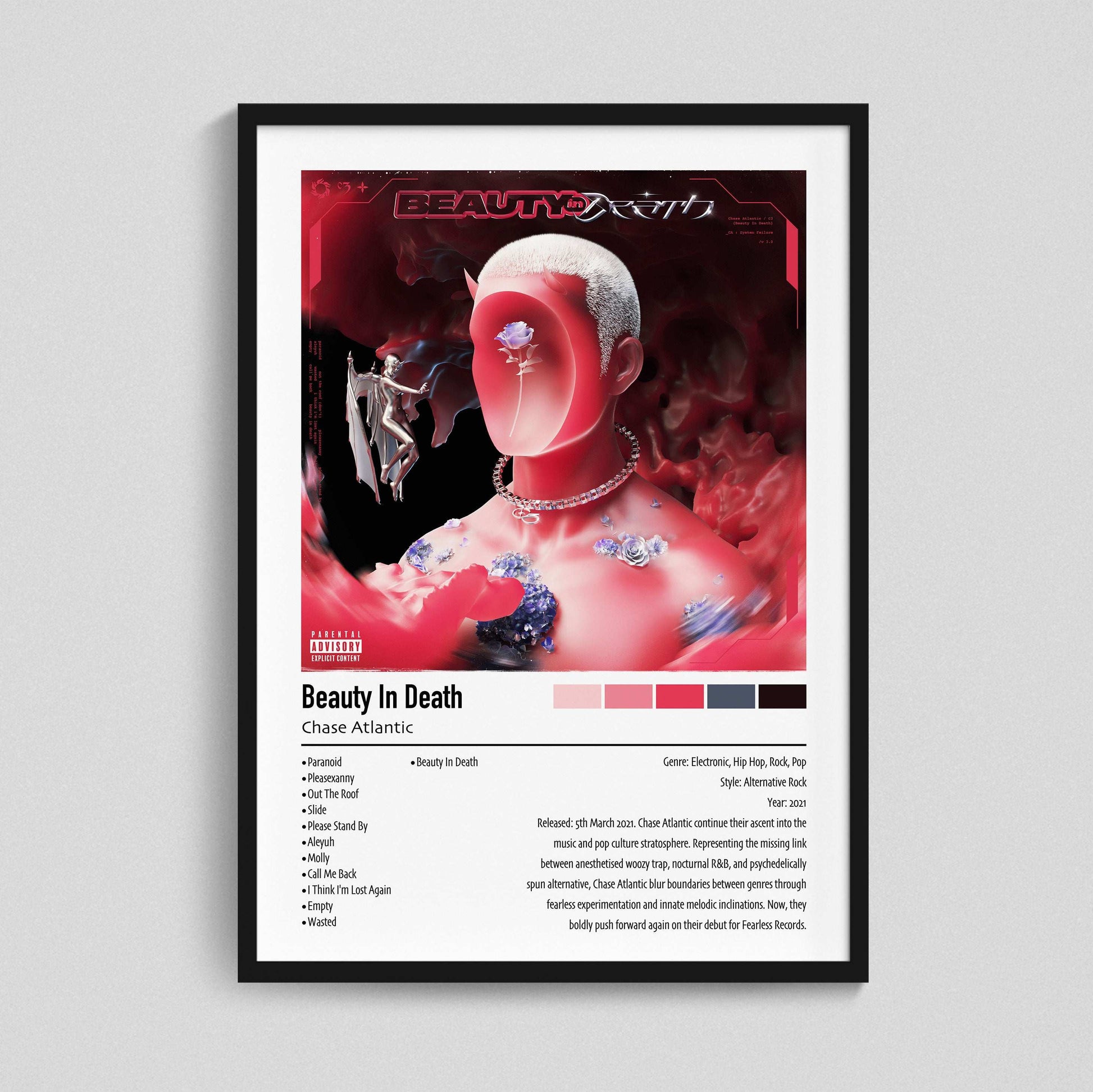 Chase Atlantic | Beauty In Death | Custom Album Cover Poster Print