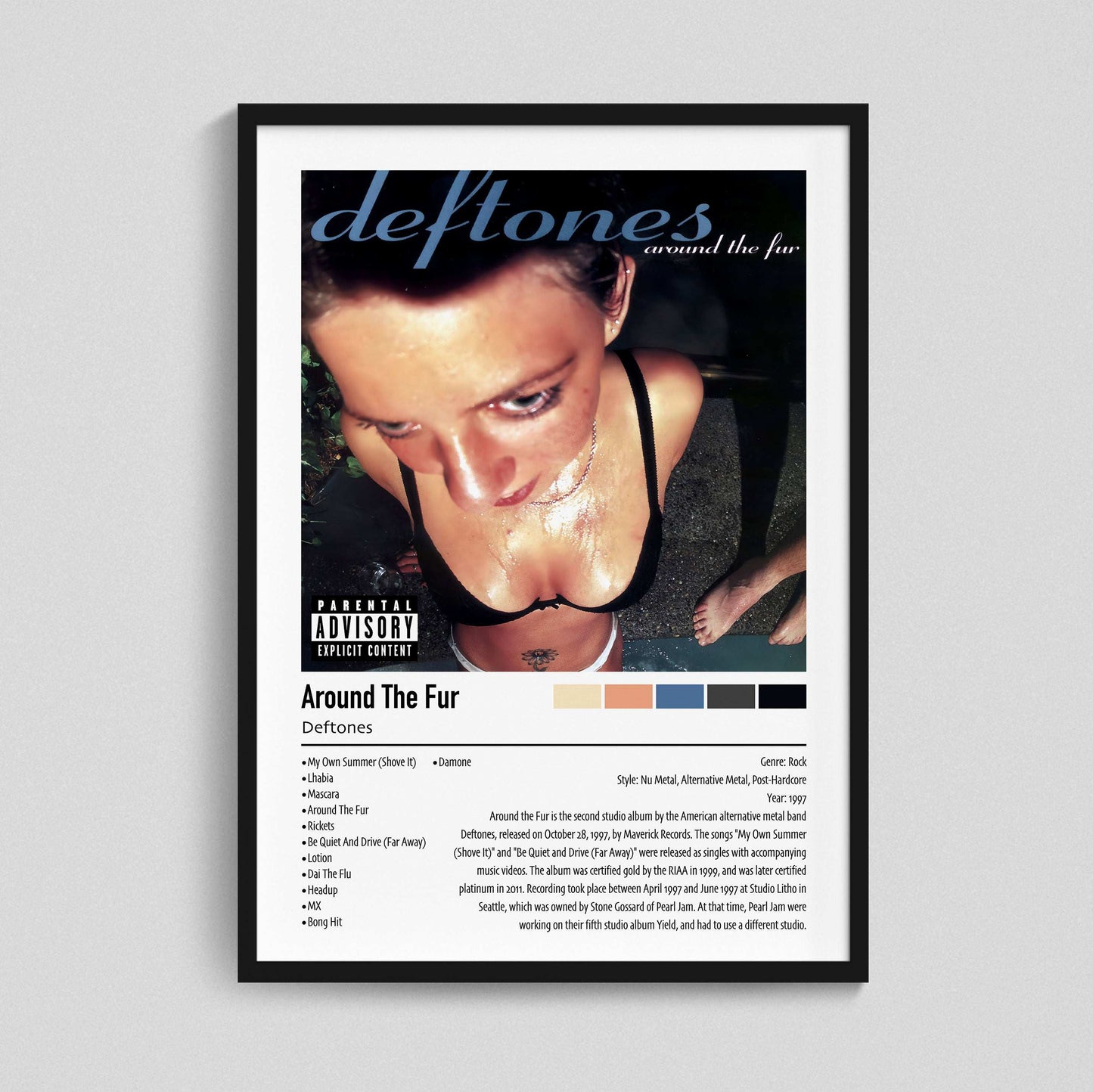Deftones | Around The Fur | Custom Album Cover Poster Print