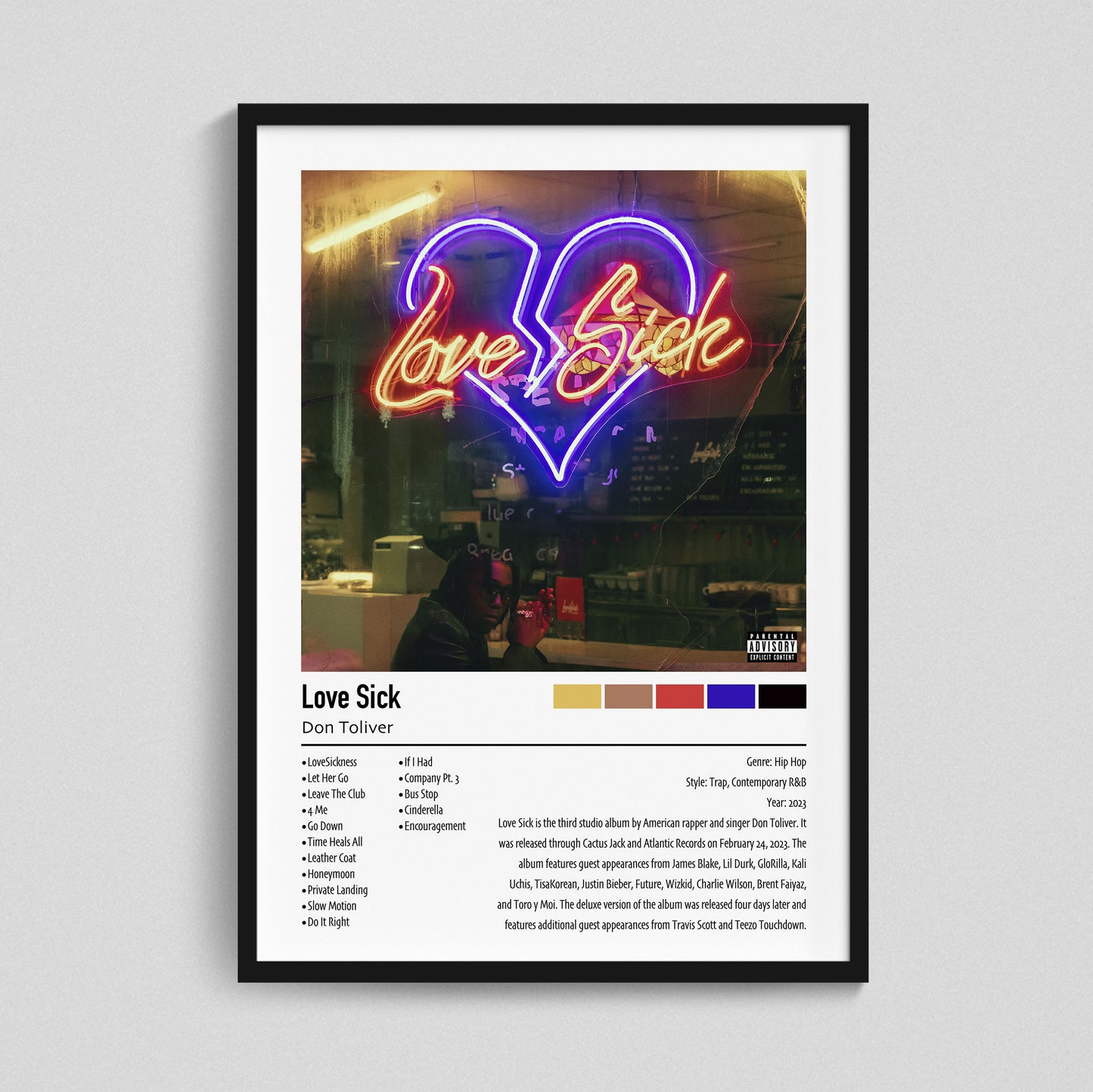 Don Toliver | Love Sick | Custom Album Cover Poster Print