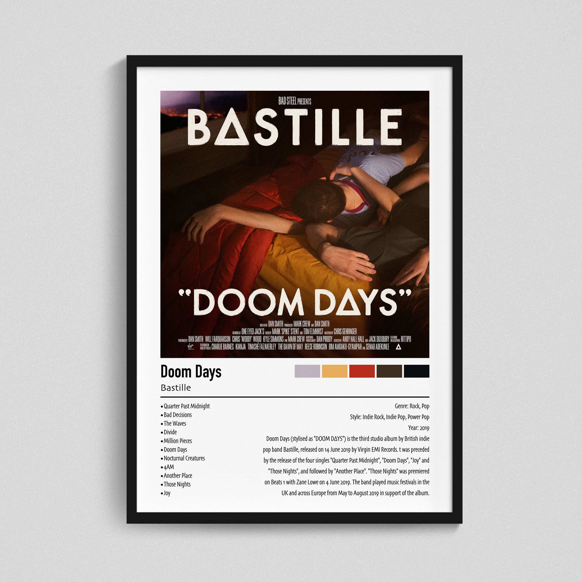 Bastille | Doom Days | Custom Album Cover Poster Print