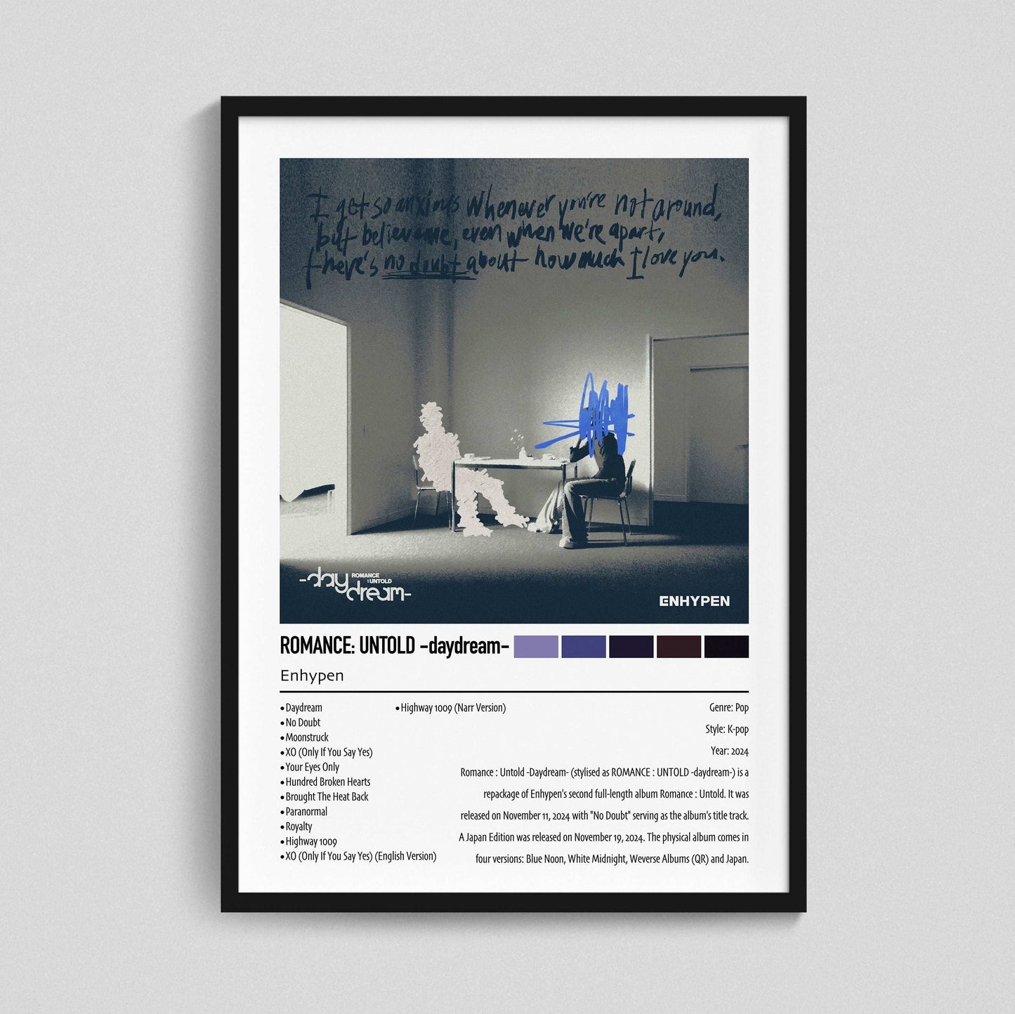 Enhypen | ROMANCE: UNTOLD -daydream- | Custom Album Cover Poster Print