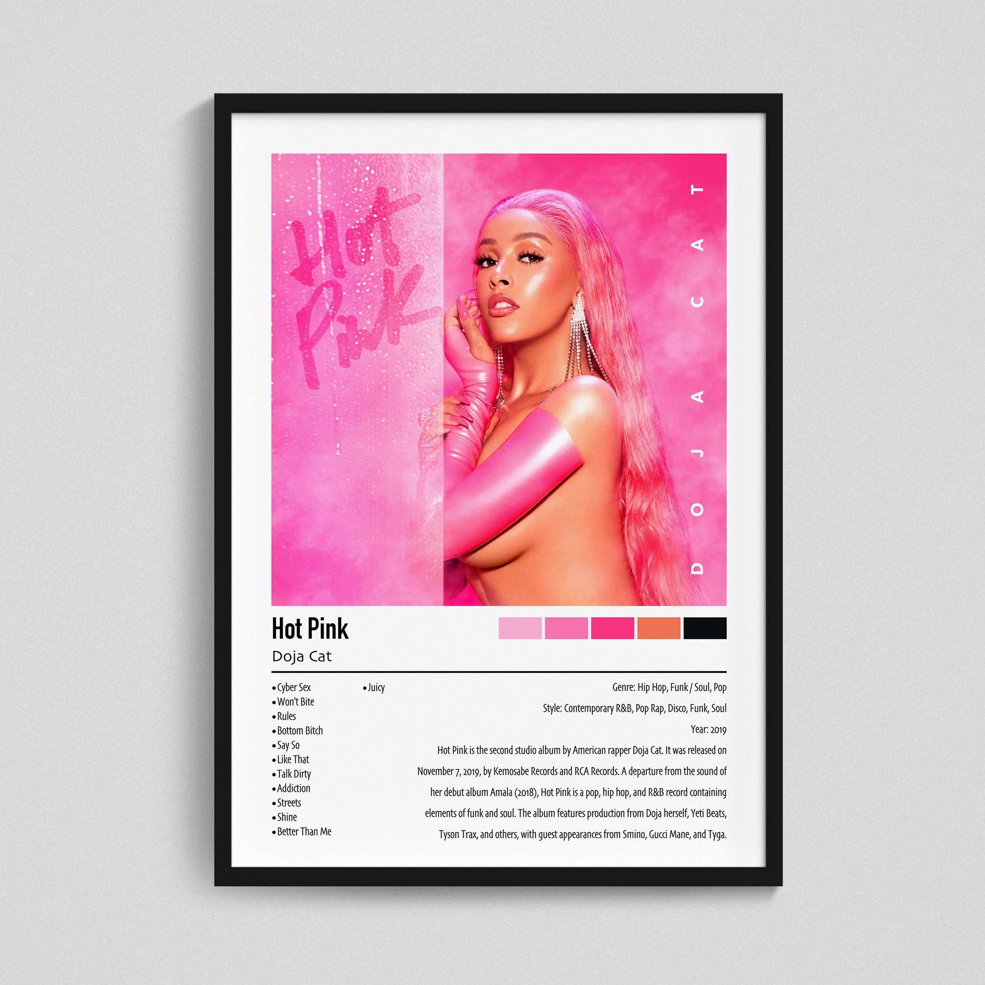 Doja Cat | Hot Pink | Custom Album Cover Poster Print
