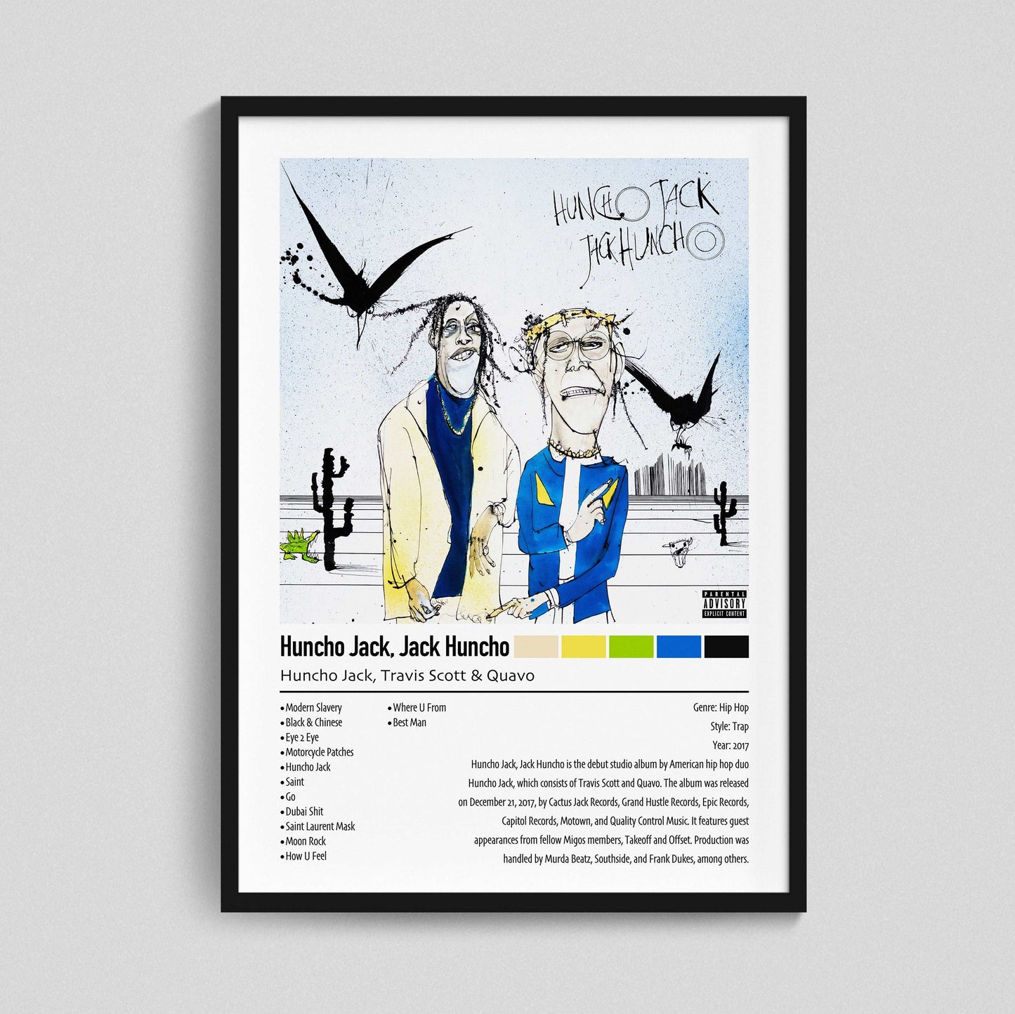 Huncho Jack, Travis Scott & Quavo | Huncho Jack, Jack Huncho | Custom Album Cover Poster Print
