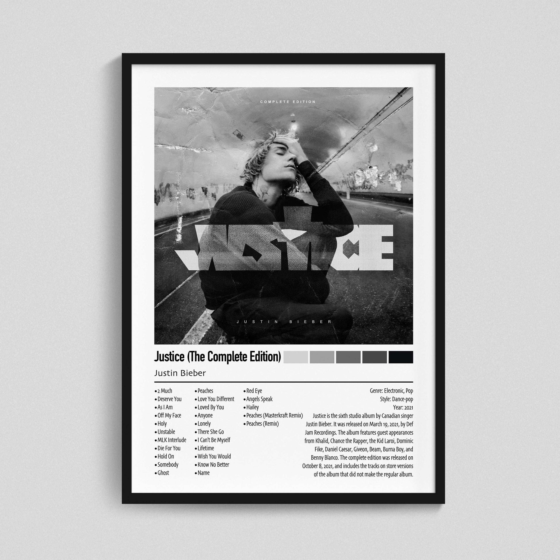 Justin Bieber | Justice (The Complete Edition) | Custom Album Cover Poster Print