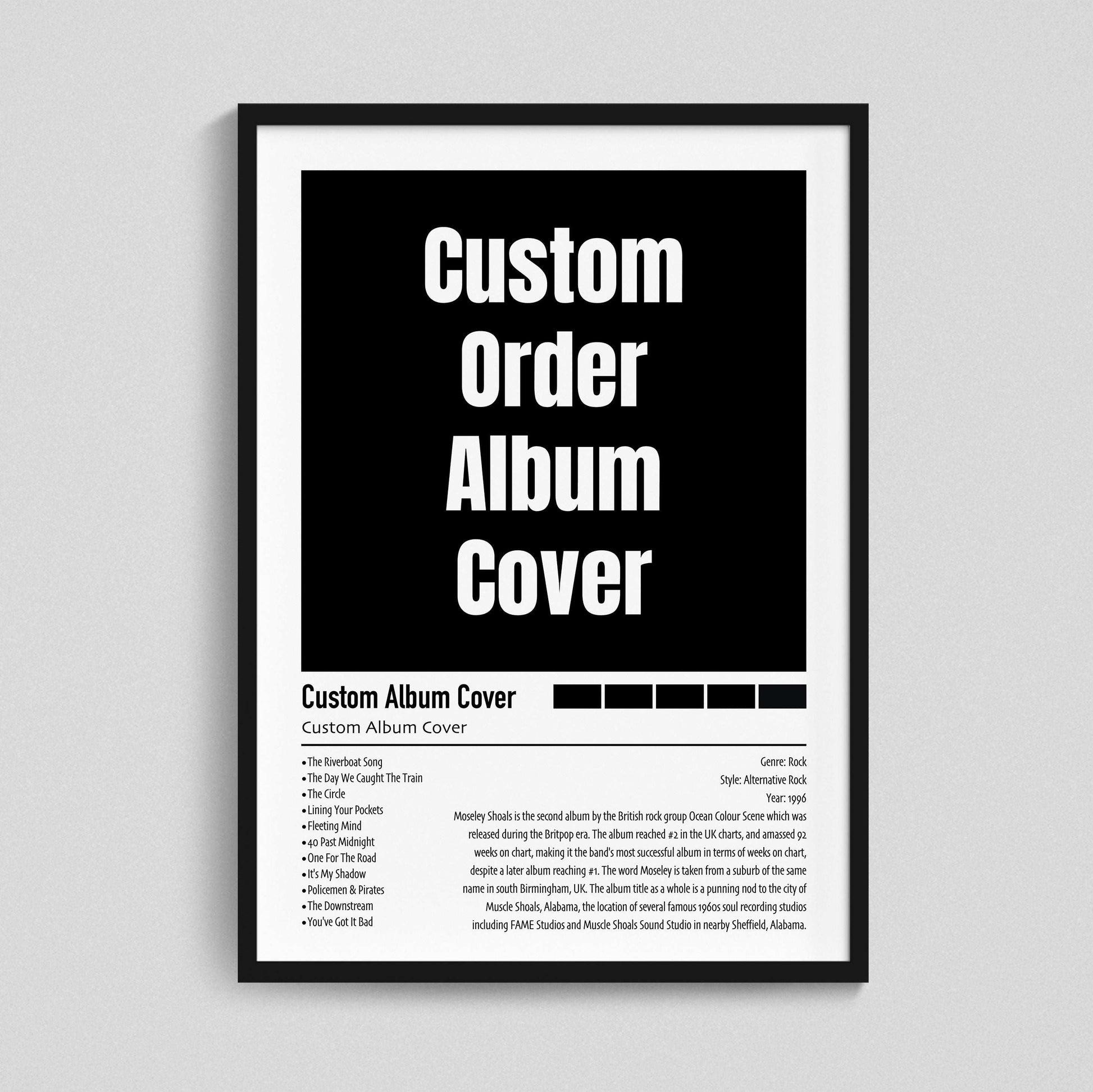 Custom Order Album Cover Poster Print