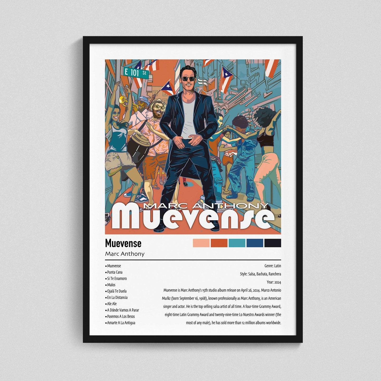 Marc Anthony | Muevense | Custom Album Cover Poster Print