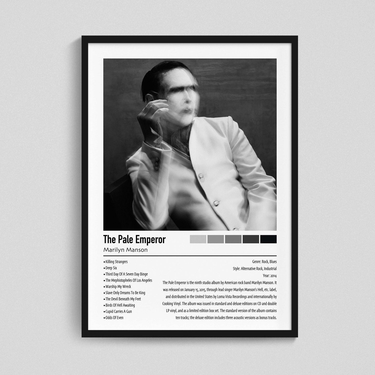 Marilyn Manson | The Pale Emperor | Custom Album Cover Poster Print