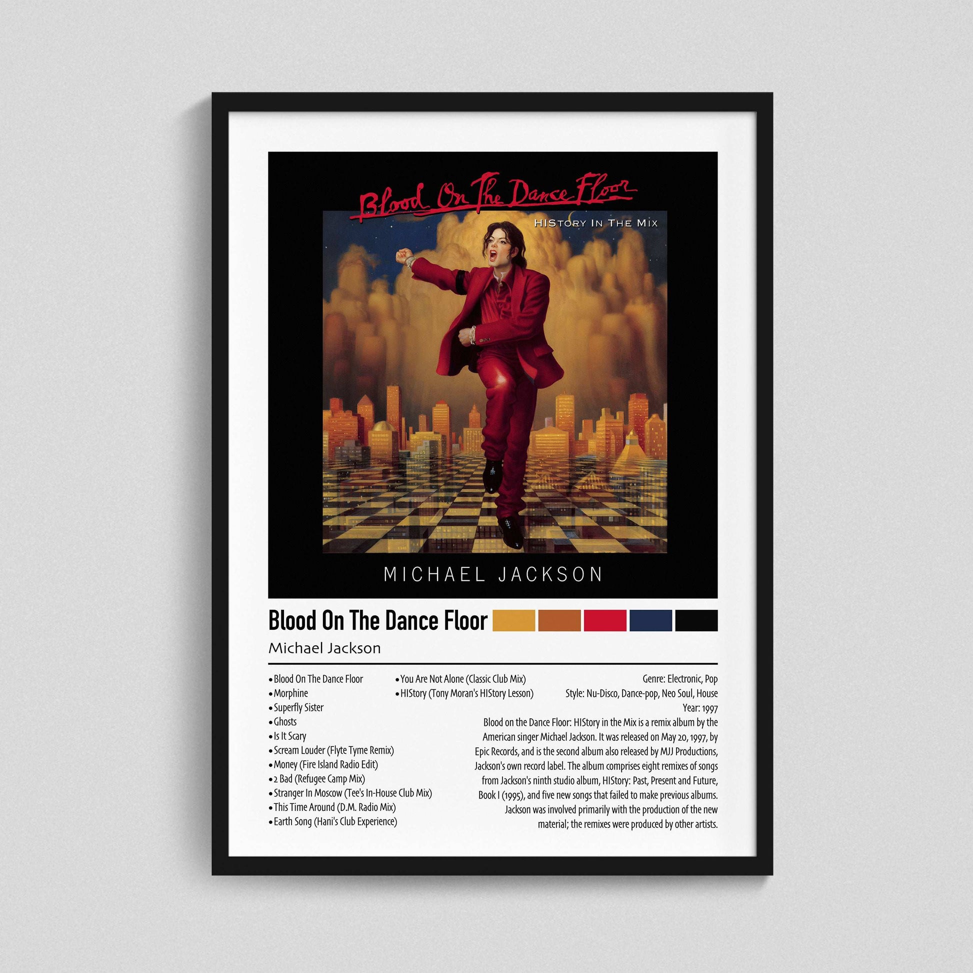 Michael Jackson | Blood on the Dance Floor (HIStory in the Mix) | Custom Album Cover Poster Print