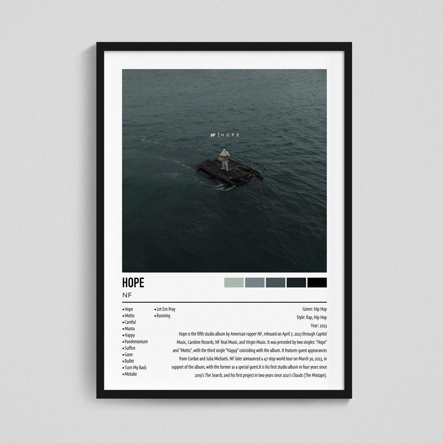 NF | HOPE | Custom Album Cover Poster Print