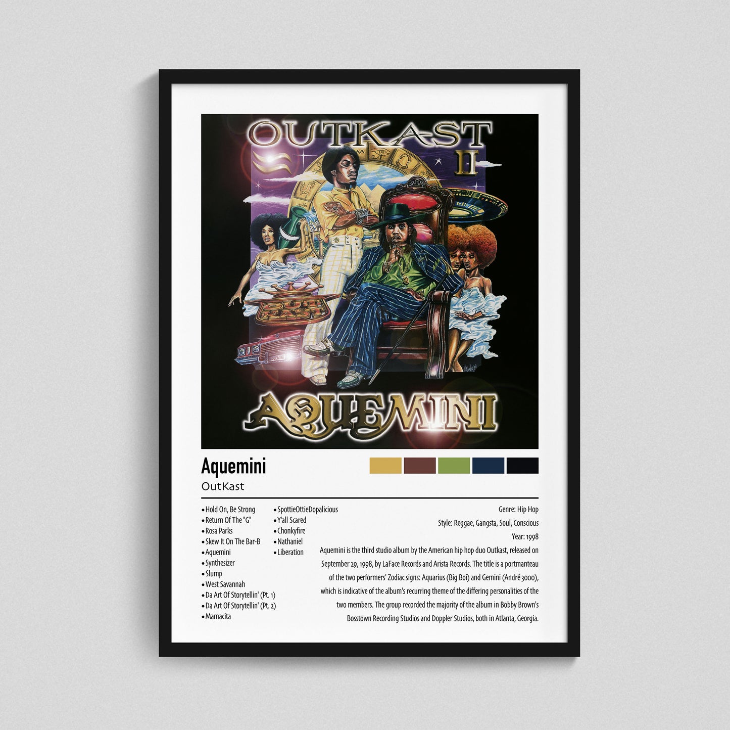 OutKast | Aquemini | Custom Album Cover Poster Print