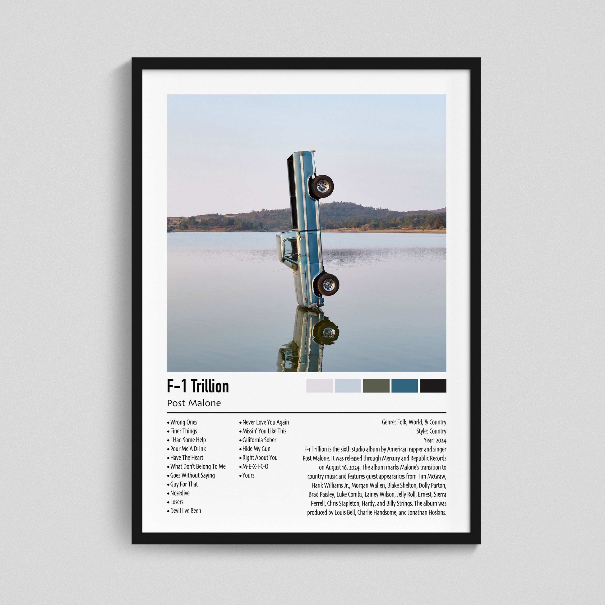 Post Malone | F-1 Trillion | Custom Album Cover Poster Print