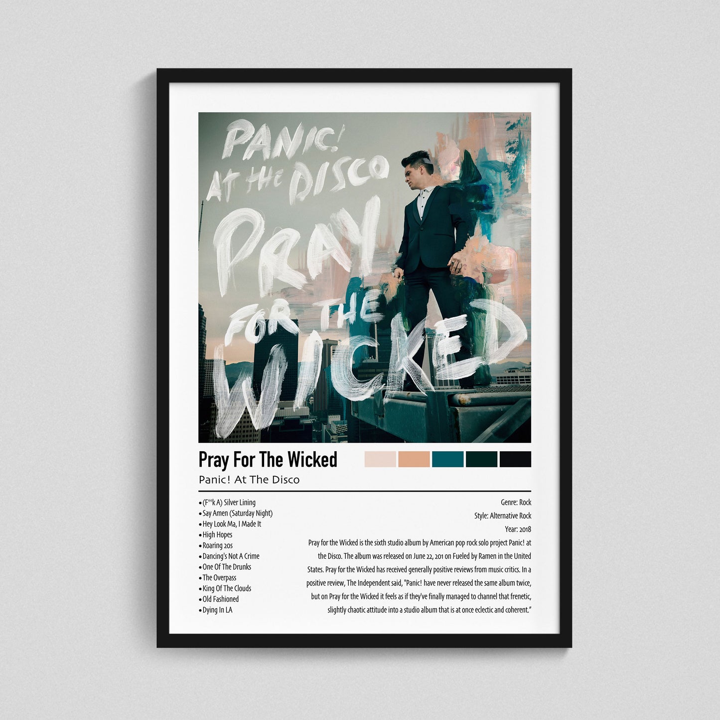 Panic! At The Disco | Pray For The Wicked | Custom Album Cover Poster Print